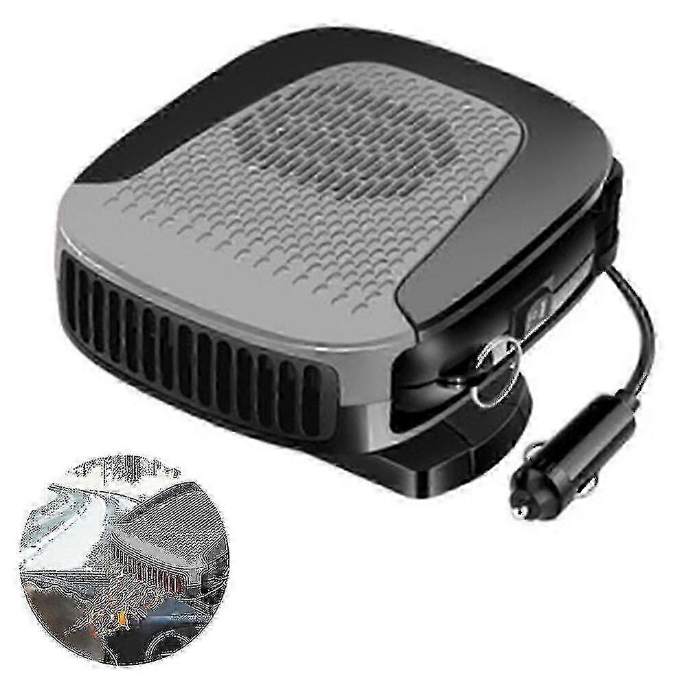 Car Heater 12v Dual Mode Heat & Cool for Fast Defrost & Defogger, Windscreen Fan for Automobiles, Cigarette Lighter Connection