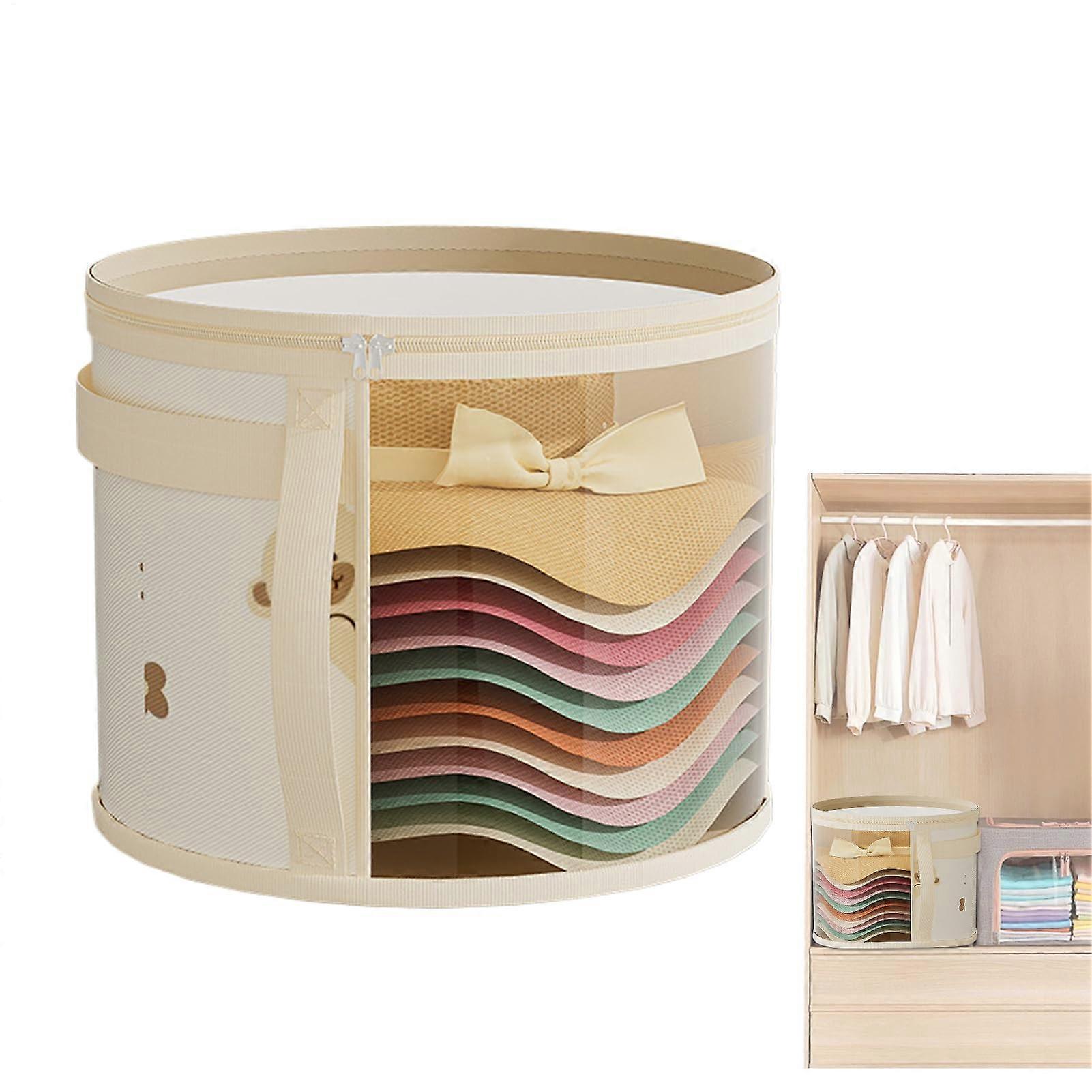 Hat Organizer Box Portable Foldable Dustproof Transparent Carrier For Dorm Travel Closet Photo Studio