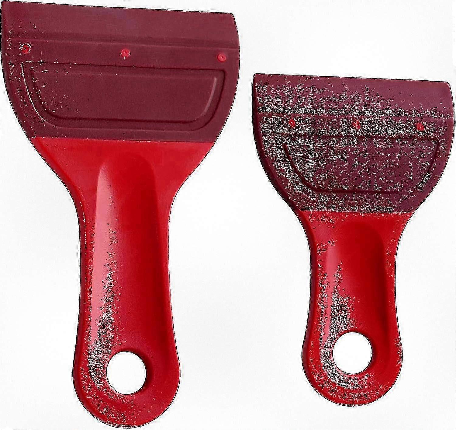 2 Pieces Small Soft Rubber Blade Squeegee for Screen Printing, Self-Adhesive Stencil Painting Tool for Applying Chalk Paste or Ink