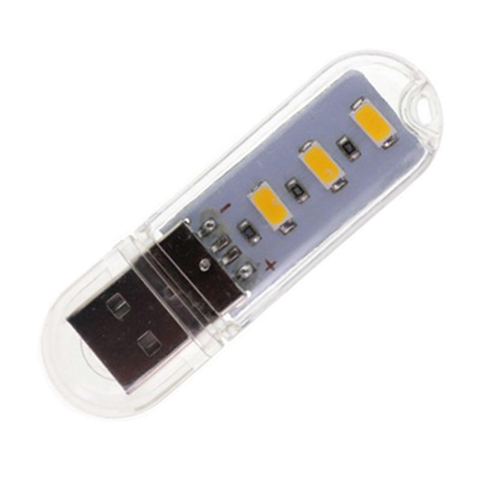 Practical USB Powered Night Light LED Bulb Small Book Lighting Plastic Texture Perfect for Laptop Keyboard Desk Camping Multicolor