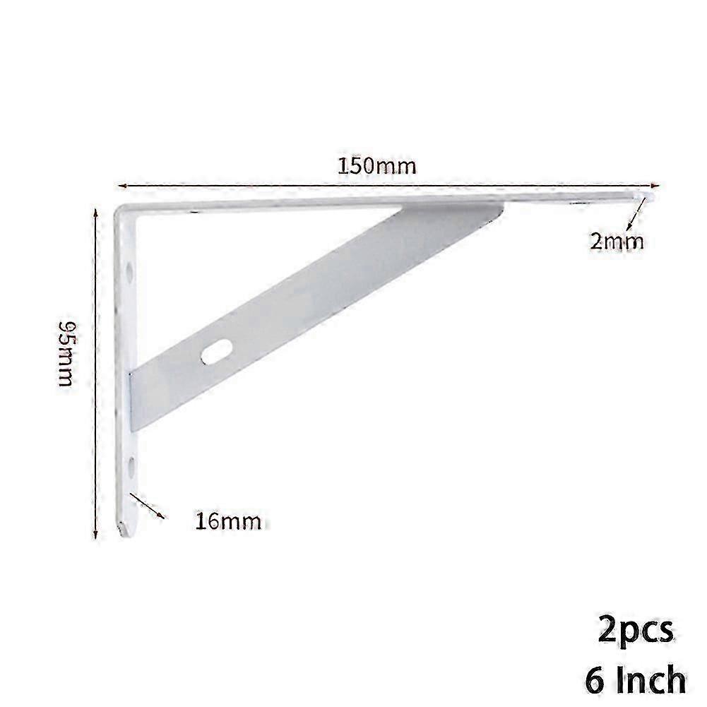 2 Pack L Shape Thickened Metal Corner Braces for Shelves & Right Angle Brackets