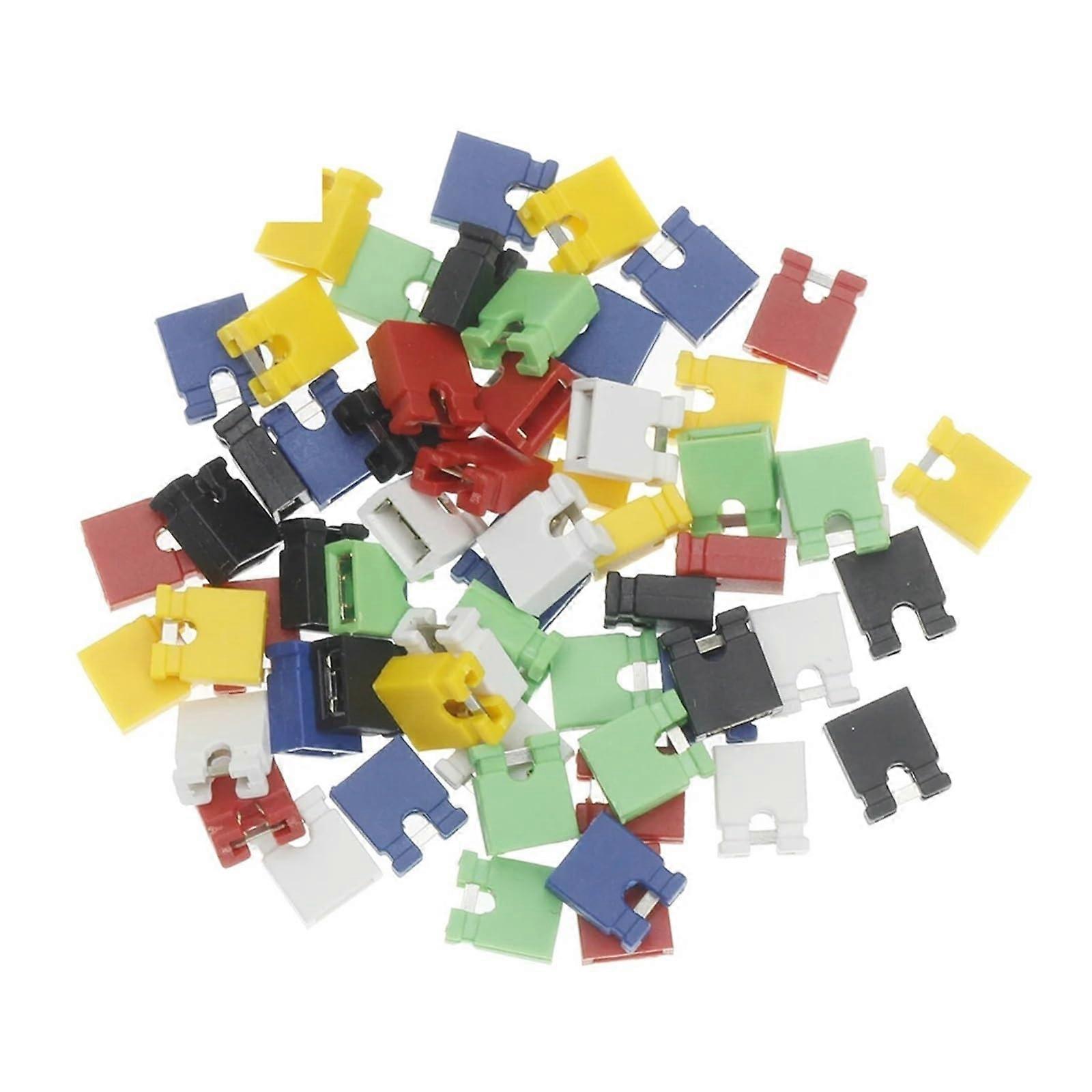 2.54mm Jumper Cap Pin Header 100 Pcs Green Jumper Blocks Connector For Circuit Board 2.54mm Spacing