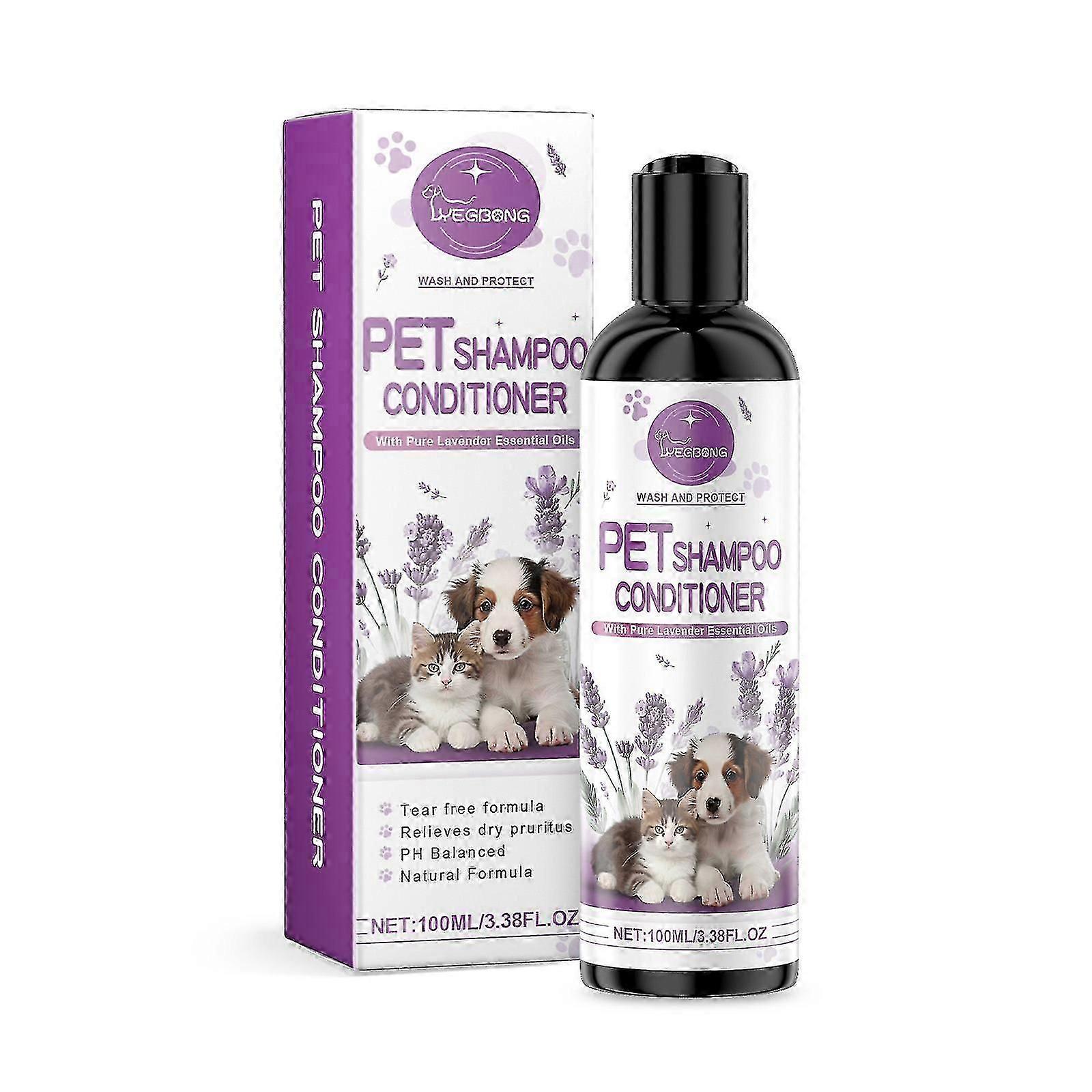 شامبو لافندر للحيوانات الأليفة - منظف لطيف للقطط ، رقيق ، ناعم ومعطر - 100 مل