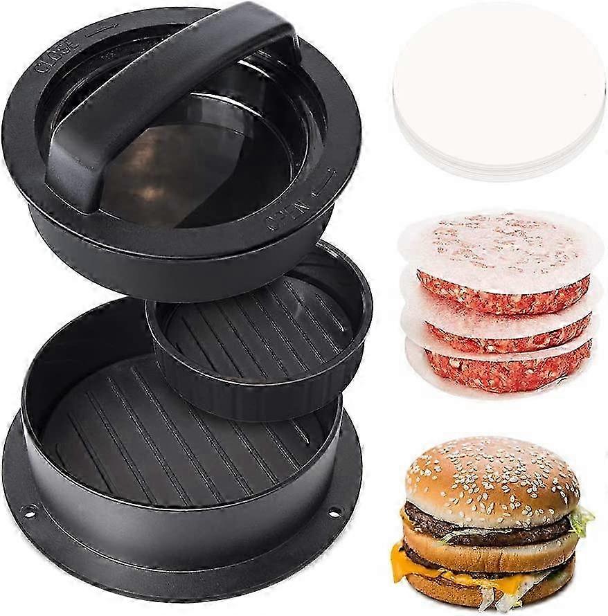 Burger Patties Press Kit 3-In-1 Filling Hamburger Press Large Non-Stick Pan To Create Perfect And Delicious Patties SZRH