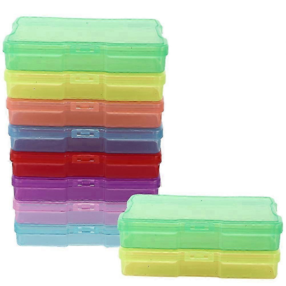 10pcs Storage Boxes Postcards Storage Cases