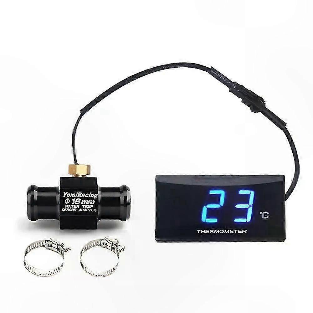 Mini Water Temperature Meter for Scooters and Racing Motorcycles with Sensor Adapter, Compatible with XMAX250 300 NMAX CB400 CB500X Water Temp Monitor