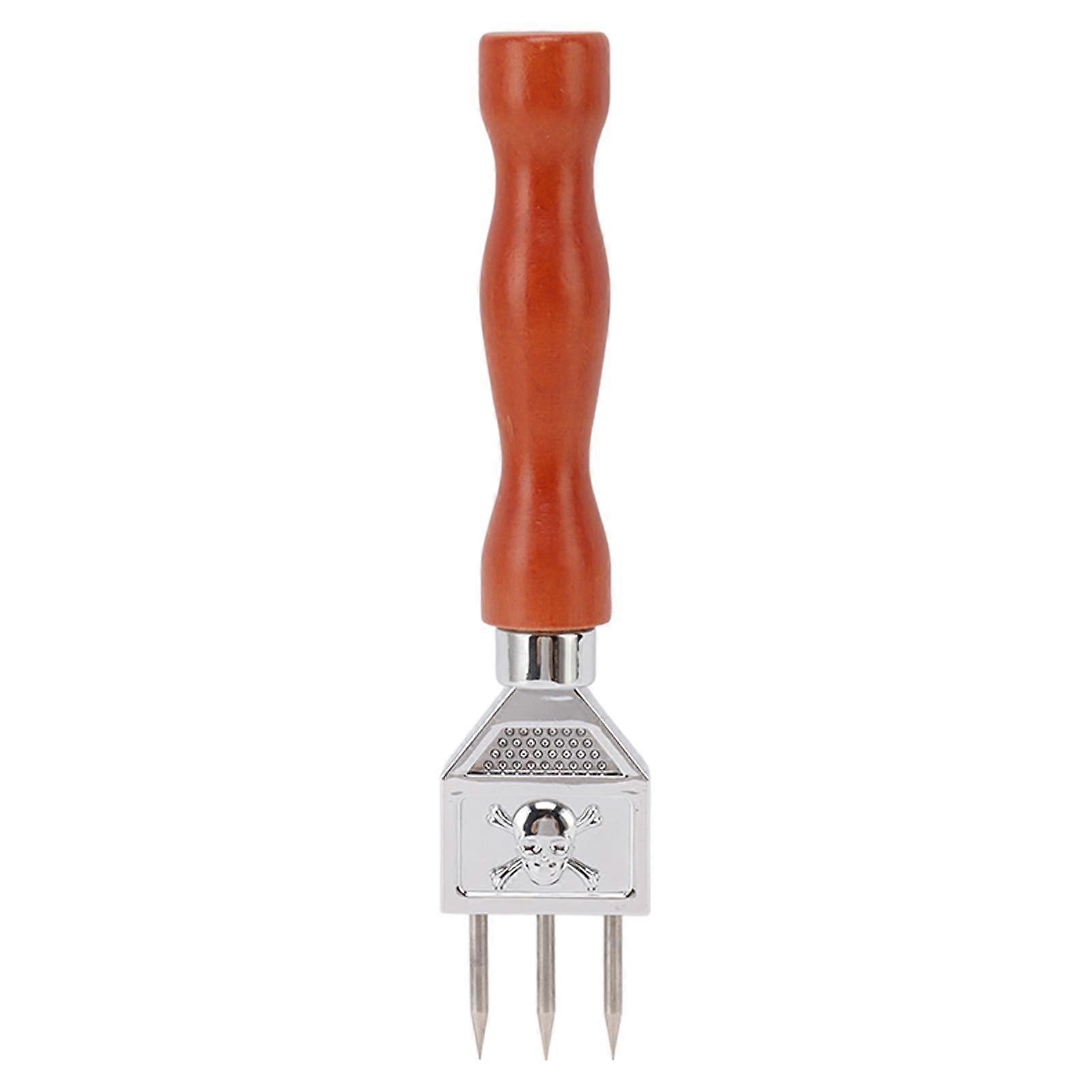 Ice Chipper 304 Stainless Steel Ice Crusher with Wooden Handle for Breaking Ice Kitchen Tool Type A