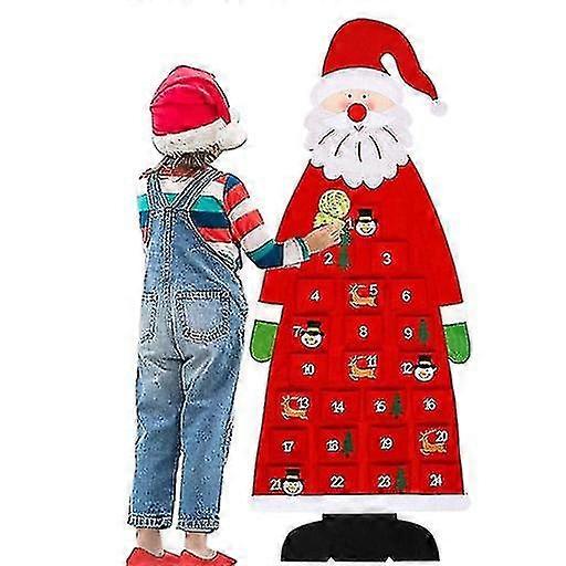 Kids DIY Felt Christmas Tree for Handmade Reusable Advent Calendar