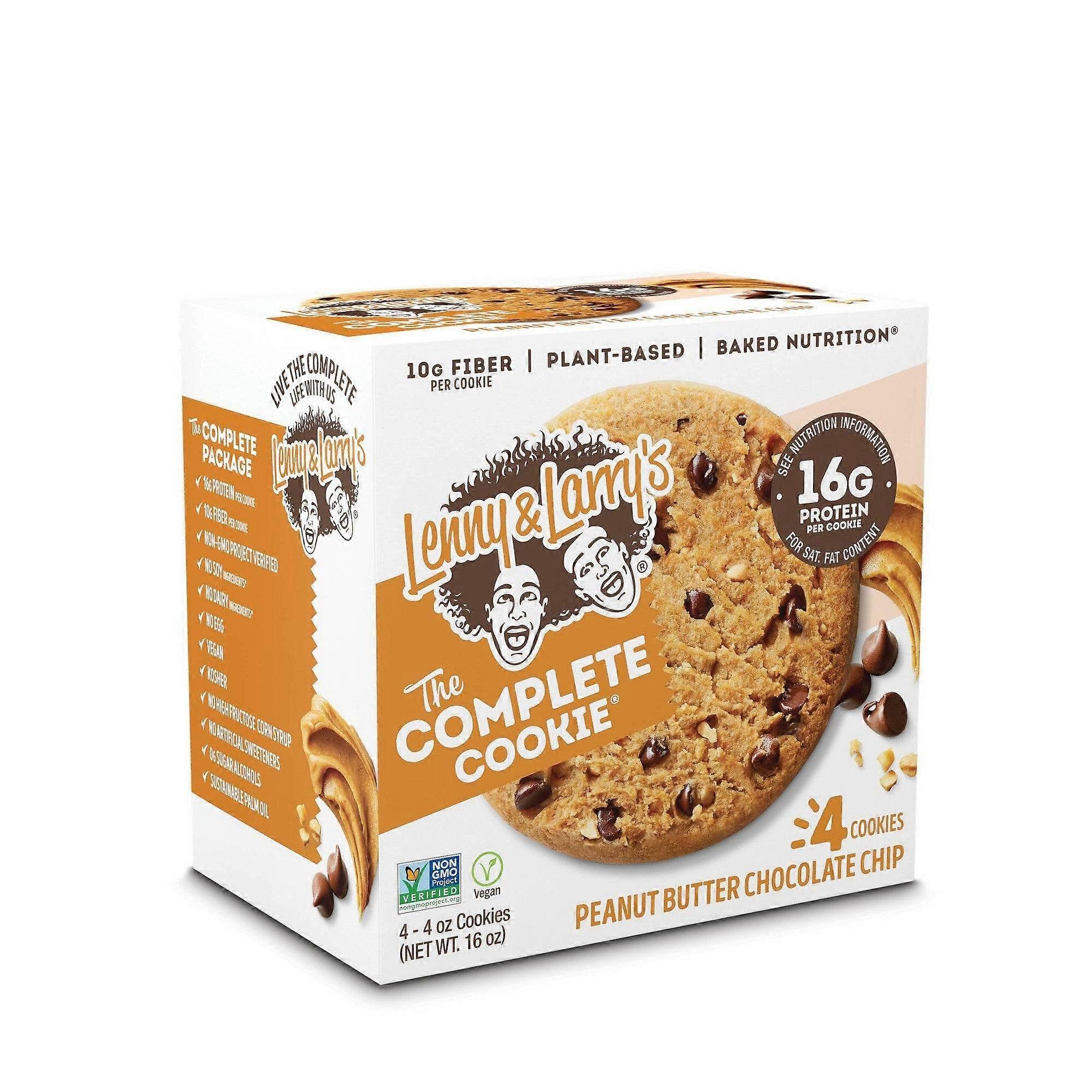 Lenny & Larry's Complete Vegan Cookie, Peanut Butter Chocolate Chip, 4 Ea