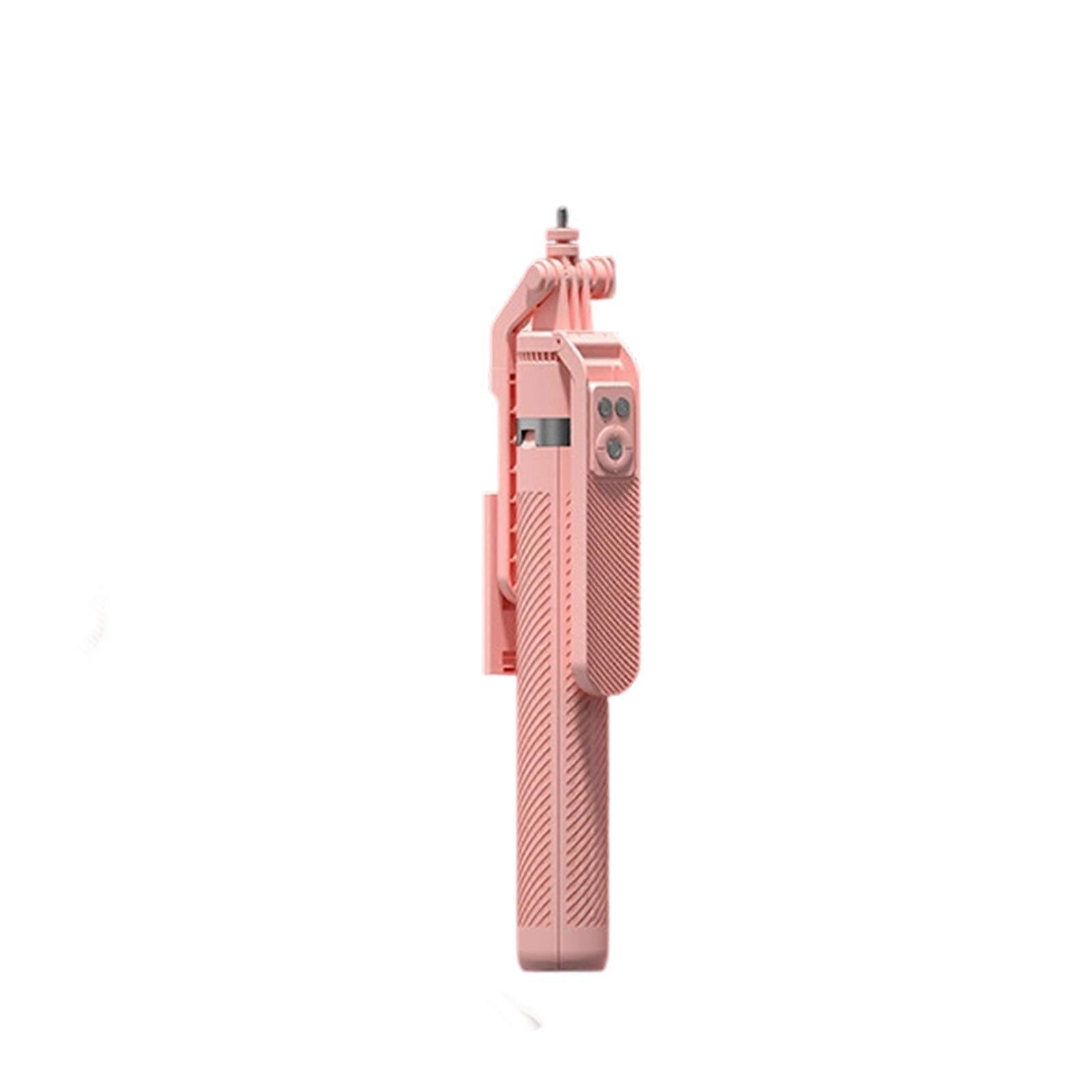 Enabled Photo Stick Tripods with 4 Leg Stability LED Fill Light & Adjustable Height for Low Light Shoot  Pink