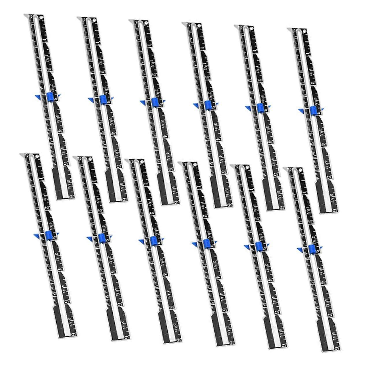 18 Pcs Sewing Measuring Rulers with Sliding Gauge for Quilting, Knitting, Button Placement and Tailoring