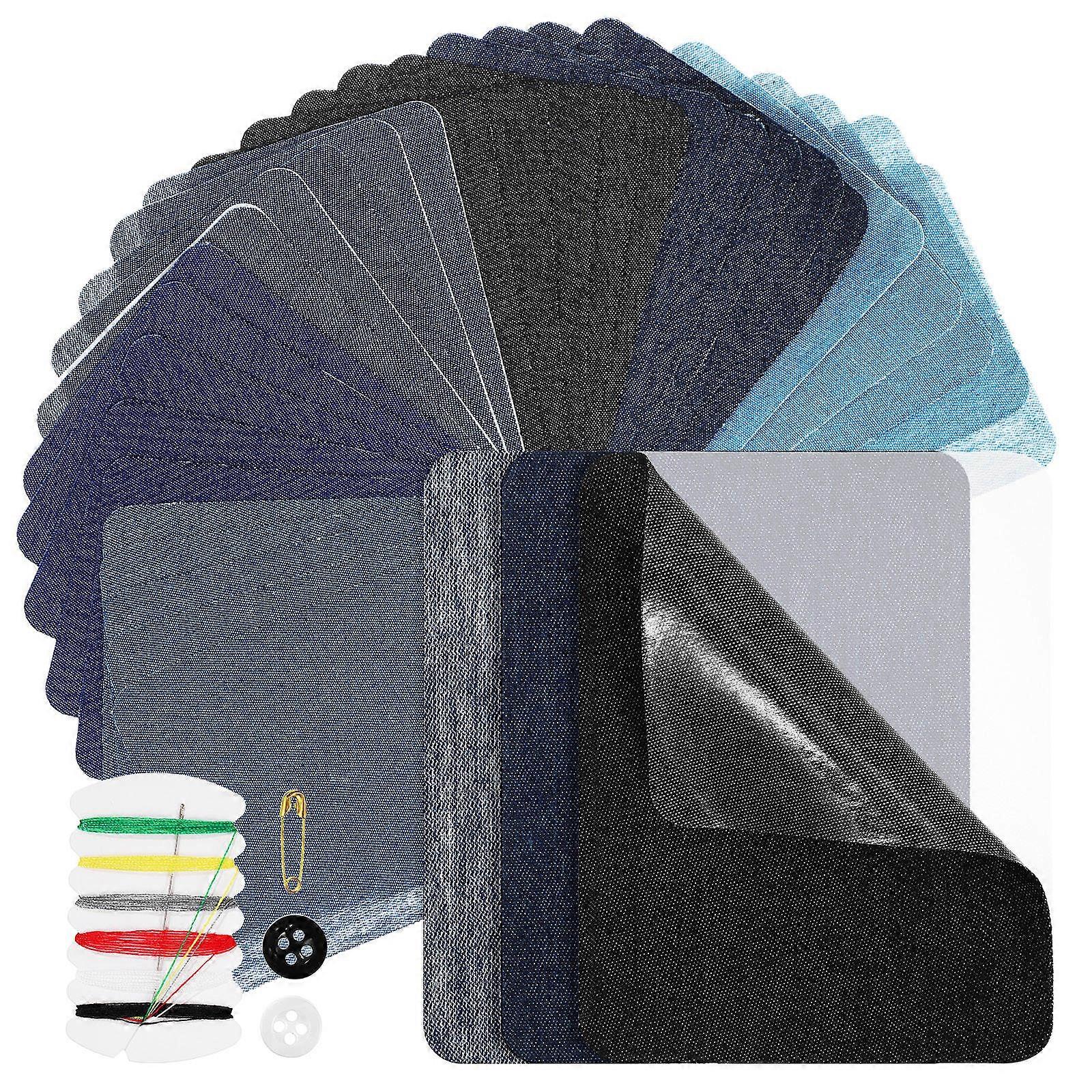 DIY Fabric Patches Conceal Tears Iron On Patches Assorted .91X3.73X0.04in for DIY Projects 30Pcs
