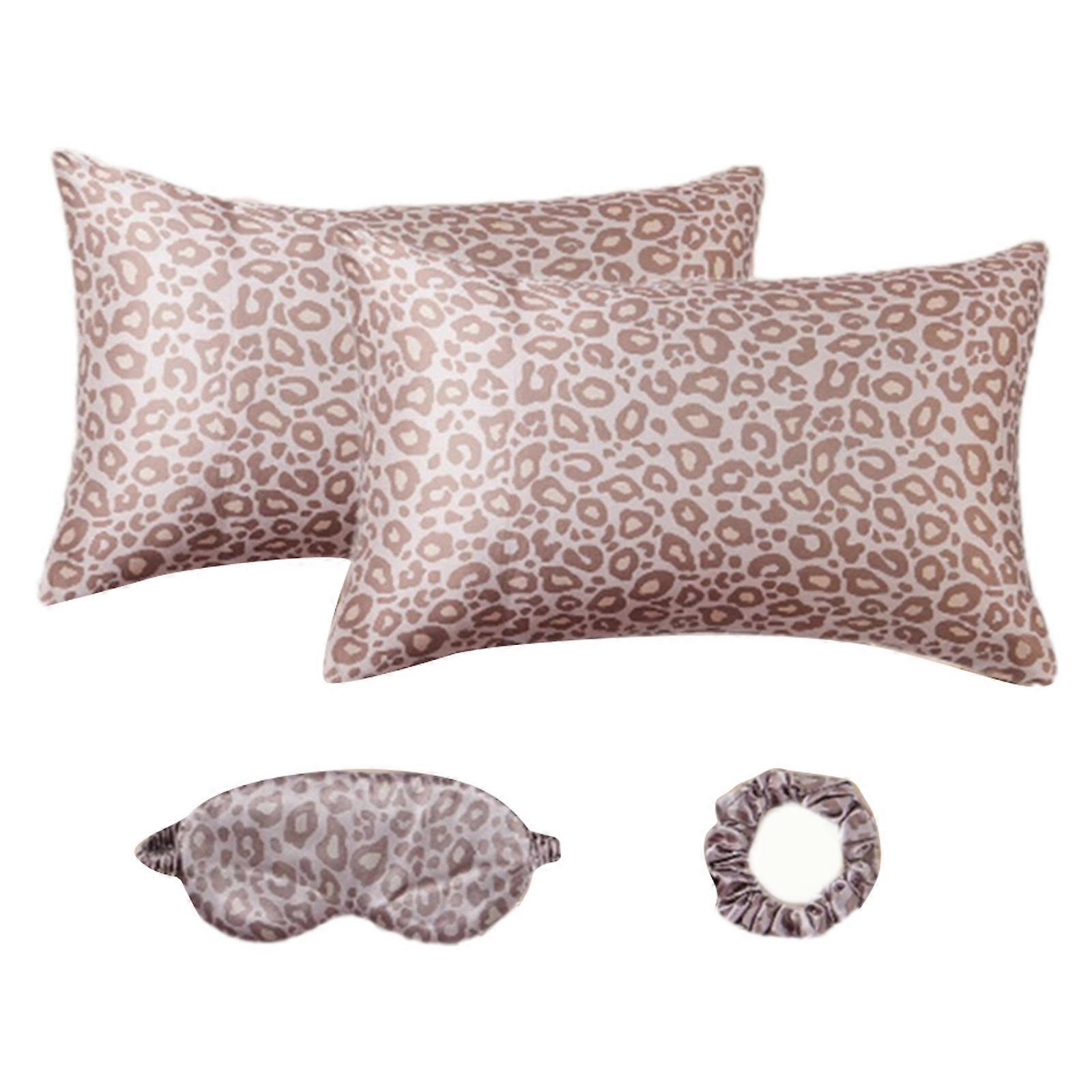 Silky Satins Bedding Set Includes Pillowcase Eye Mask and Hair Scrunchie for Restful Nights  Style 6 B