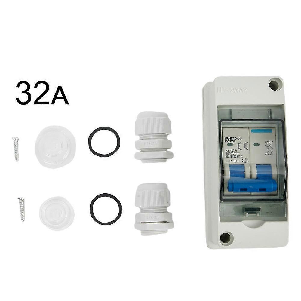 Solar photovoltaic cell combiner box DC circuit breaker switch with junction box