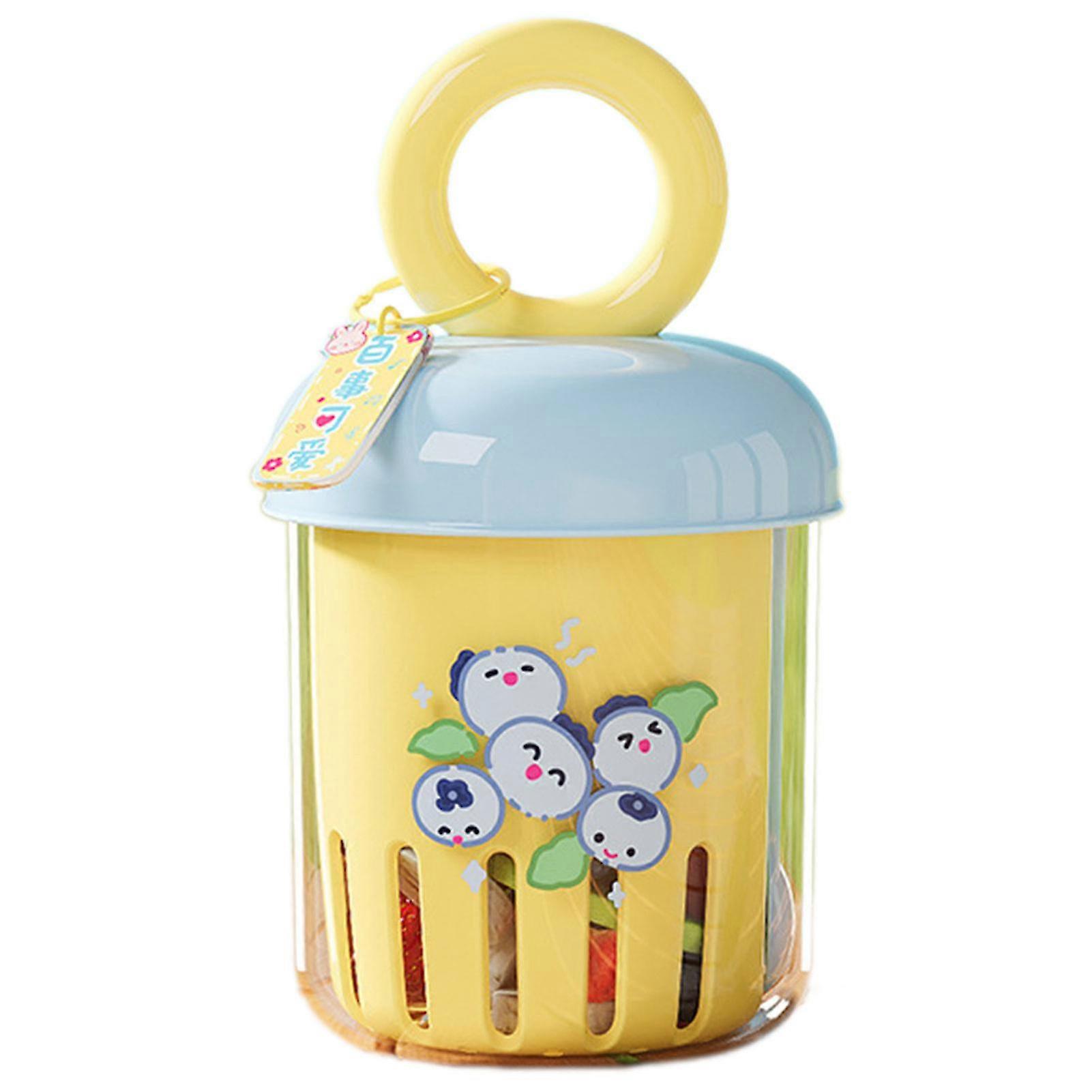 Dripable Fruit Cup with Fork Innovative Dual-Layer Design With Built-In Drainage for Picnic in the parks