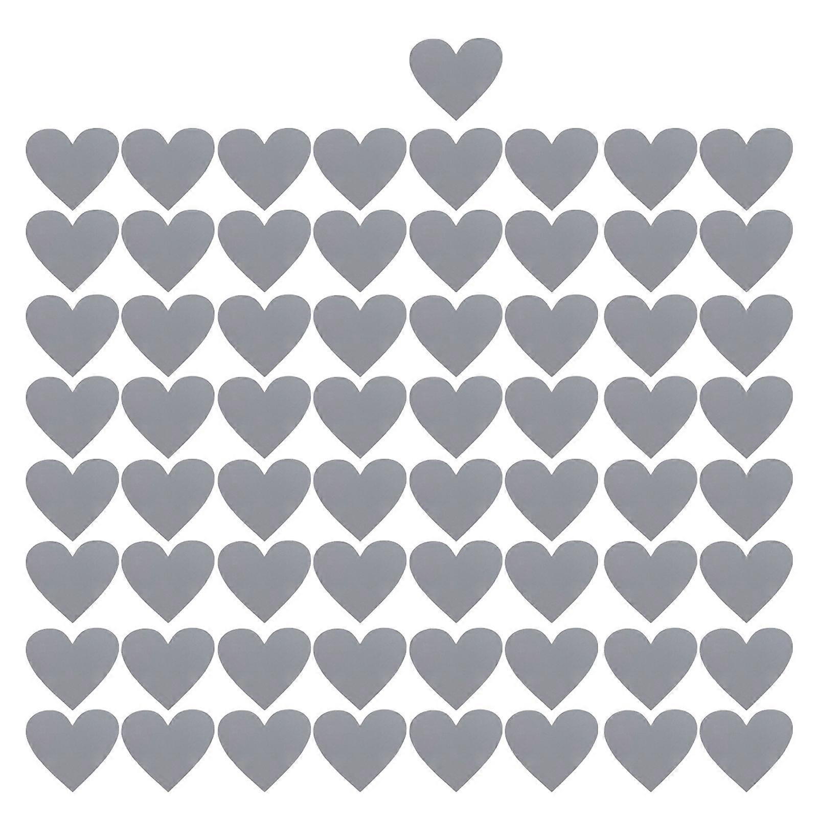 Pack of 50 Heart Scratch Off Sticker Scratch Off Heart Stickers,Scratch Off Labels, Scratch Card Stickers  grey