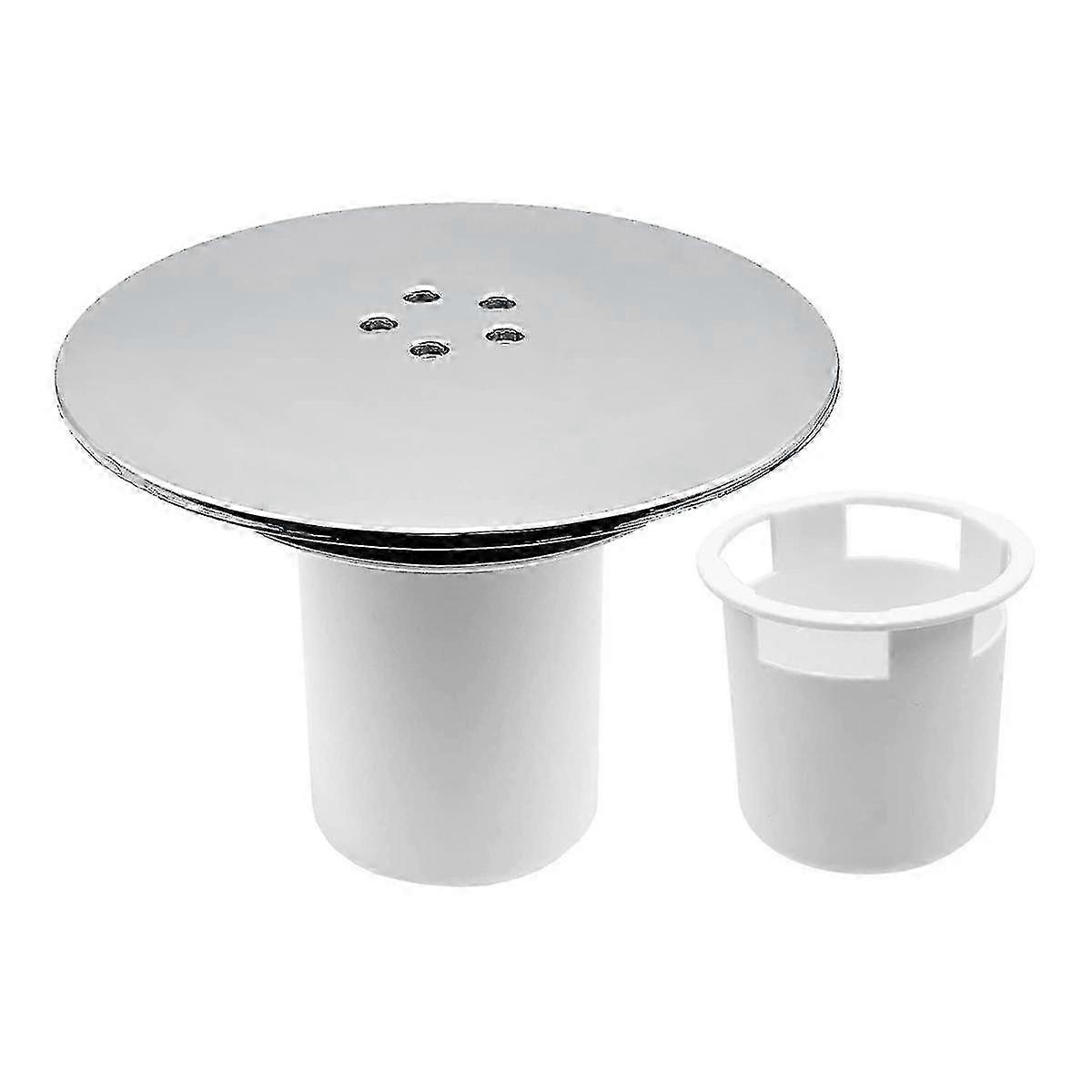 Cache-siphon de douche, cache-trou de bonde de douche 90 mm/115 mm, chromé