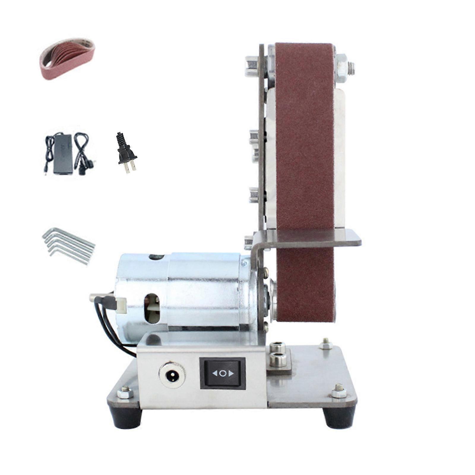 Compact Belt Grinder Small Belt Grinding Tool Simple Operate for Sharpening & Sanding Tasks Featuring 7 Speed Setting Multicolor