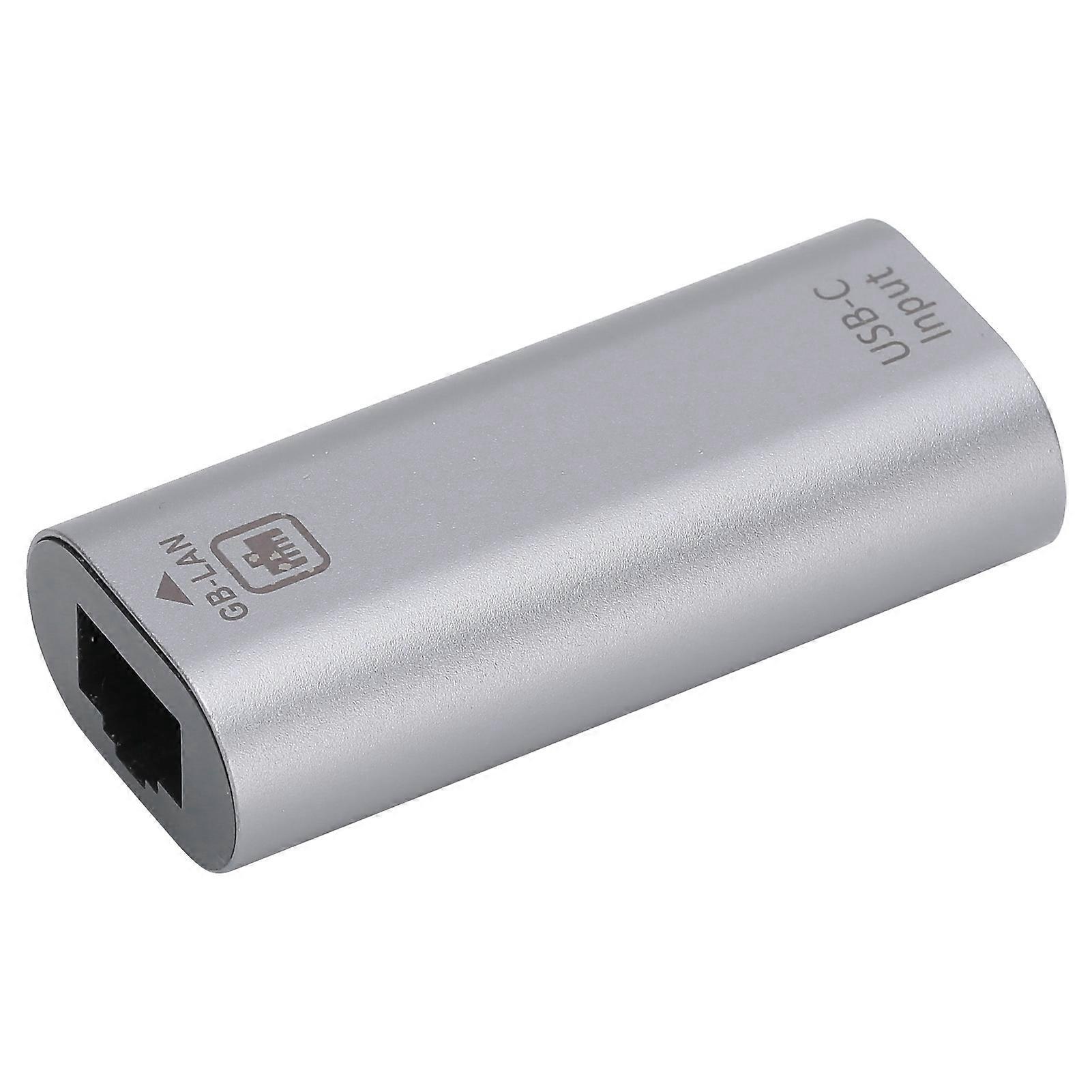 سبائك الألومنيوم TypeC أنثى إلى جيجابت RJ45 محول منفذ الشبكة لنظام التشغيل Windows Android OS X