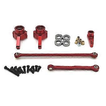 Kit de alavanca de direção de carro RC para 1/12 MN82 MN78 D90 D91 D96 MN98 99S Peças de atualização de carro RC vermelho
