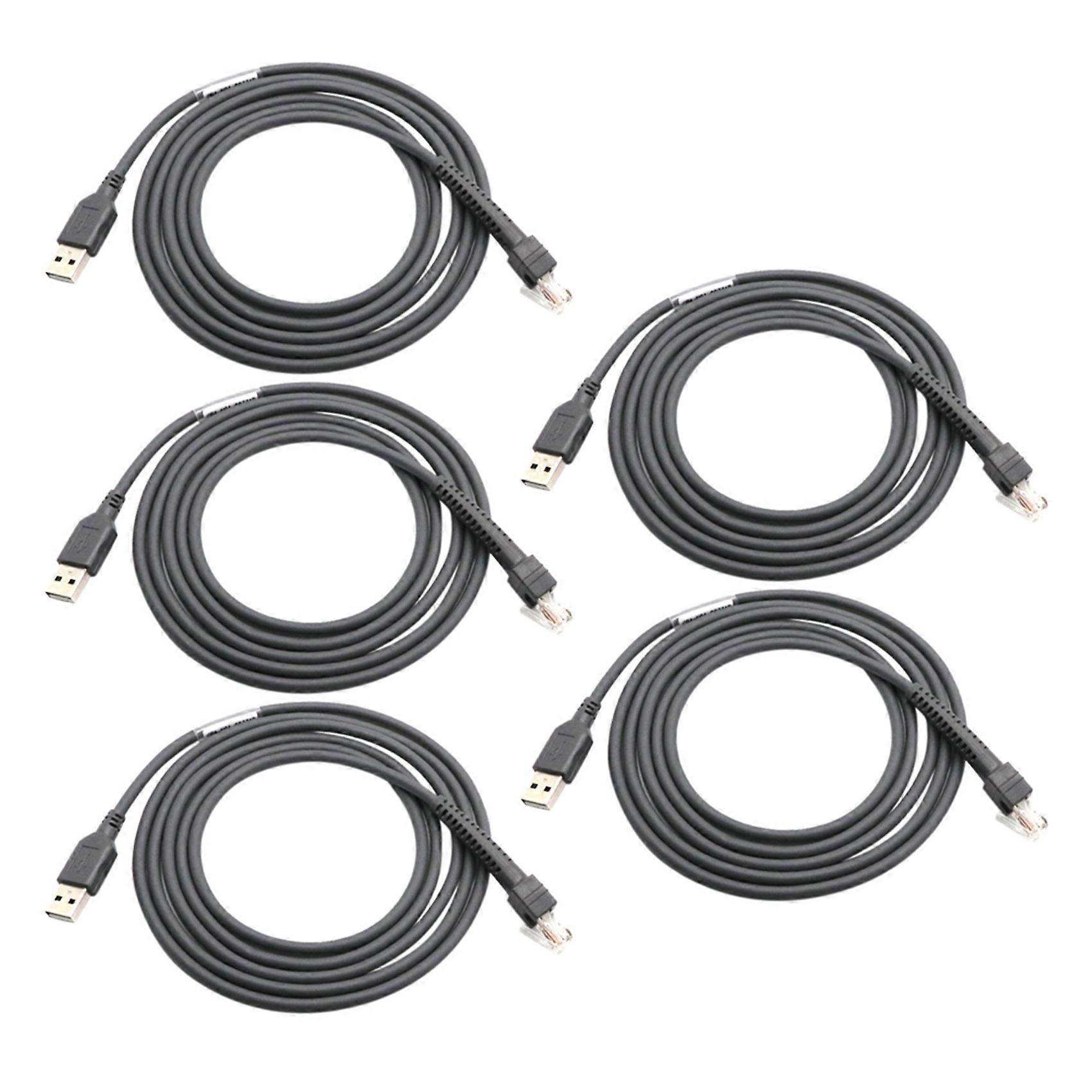 5X Scanner Data Cable LS2208 AP LS4208 DS9208 Barcode Scanner USB Port Data Cable