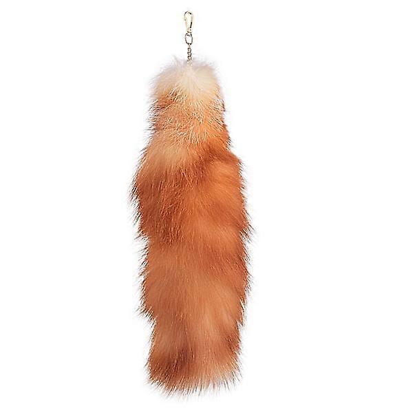 40cm long therian fox tails with lock, soft fluffy fox tail keychain, hanging fox tail for handbag backpack B