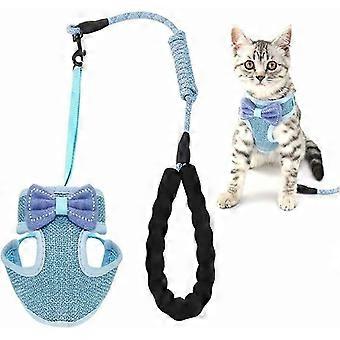 Cinturino regolabile morbido traspirante per nodo di gatto (blu)