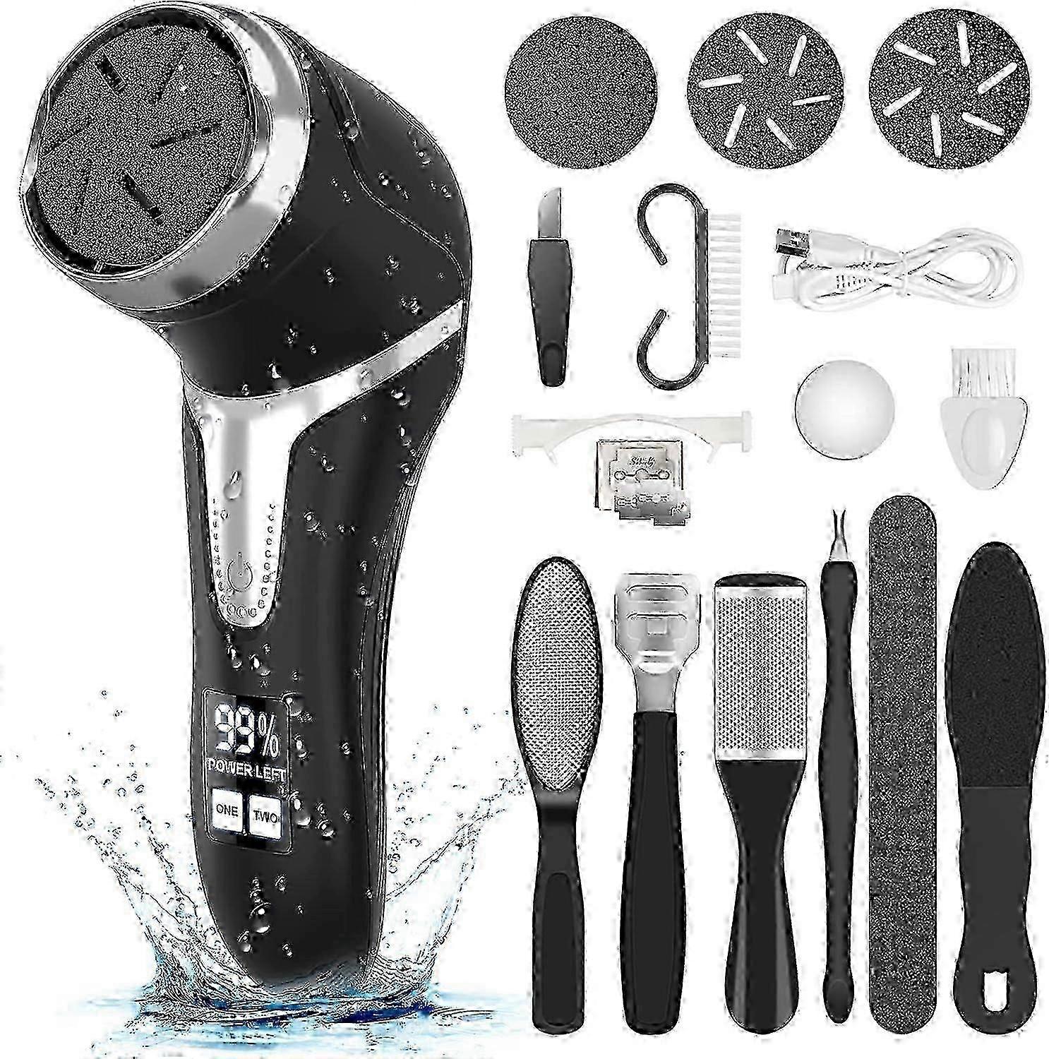 Electric Callus Remover for Feet with LCD Display - Professional Pedicure Kit and Foot File