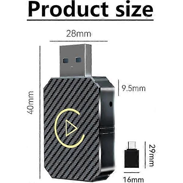 2 in 1 Wireless CarPlay Adapter Android Auto Wireless Adapter Smart Mini Box USB Adapter Plug and Play WiFi Quick Connect-XF25- Model 2