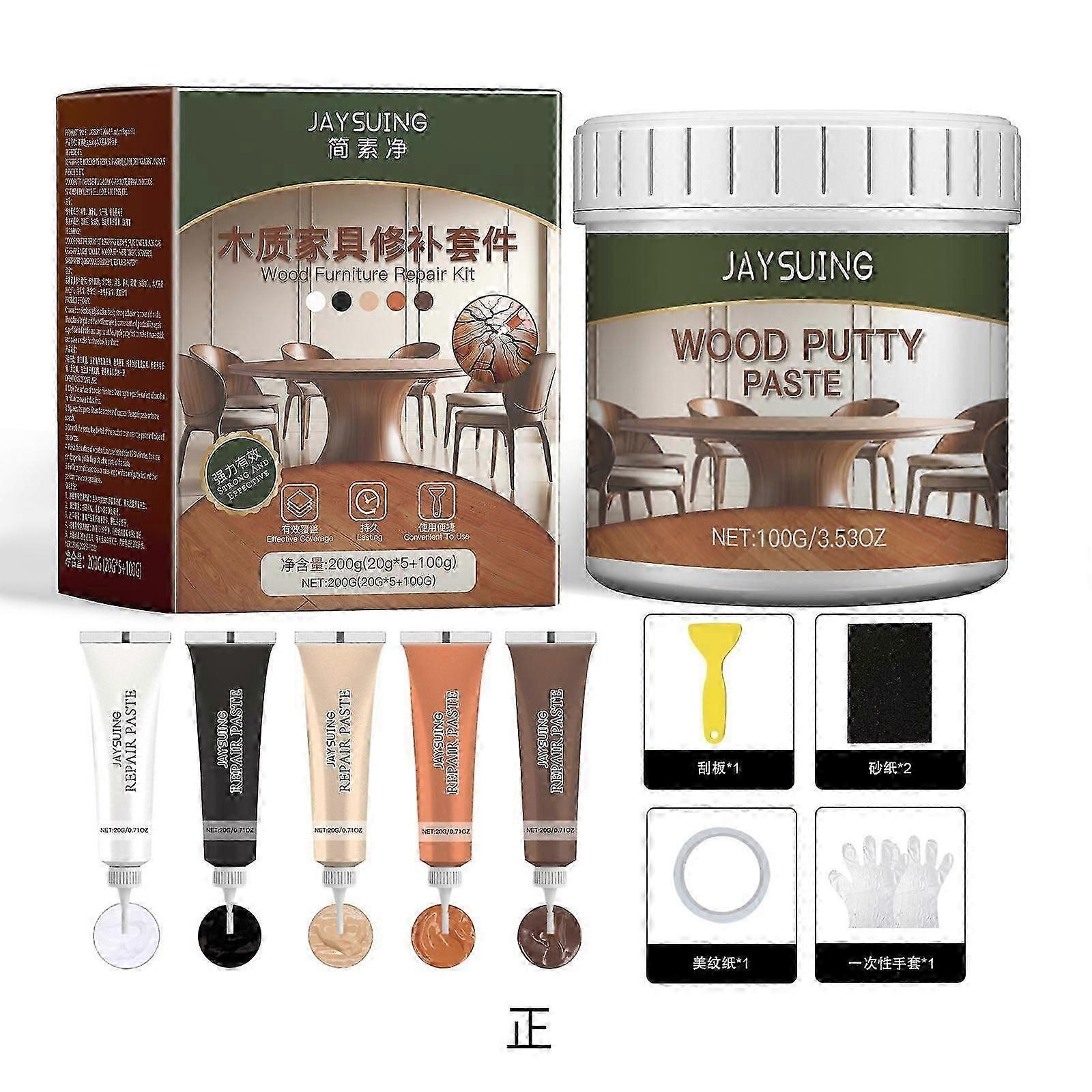 Wood Furniture Repair Kit - Easy Scratch & Dent Fix, Color Match, Durable & User-Friendly