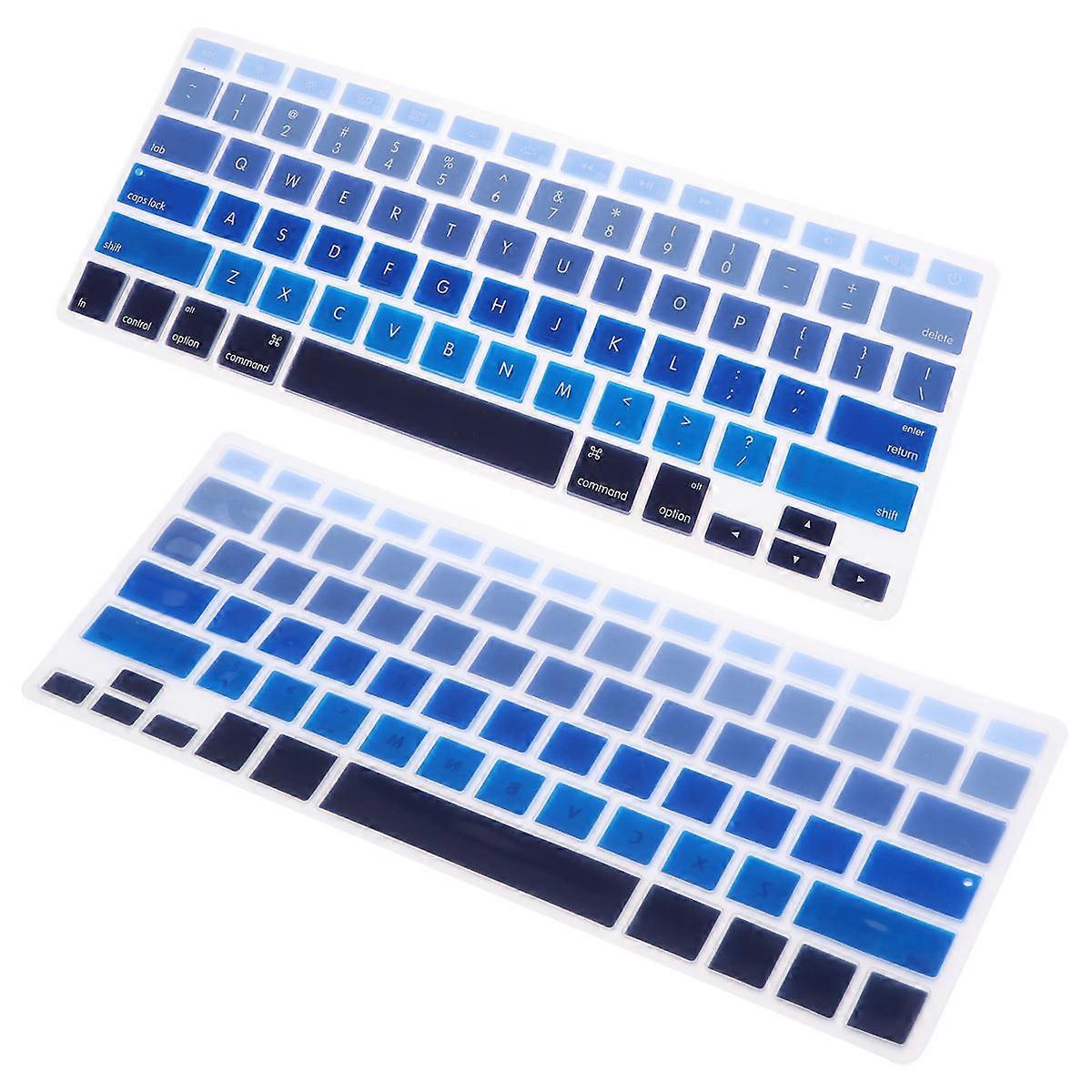 Keyboard Cover Durable Keyboard Film for Computer Use 2Pcs Blue