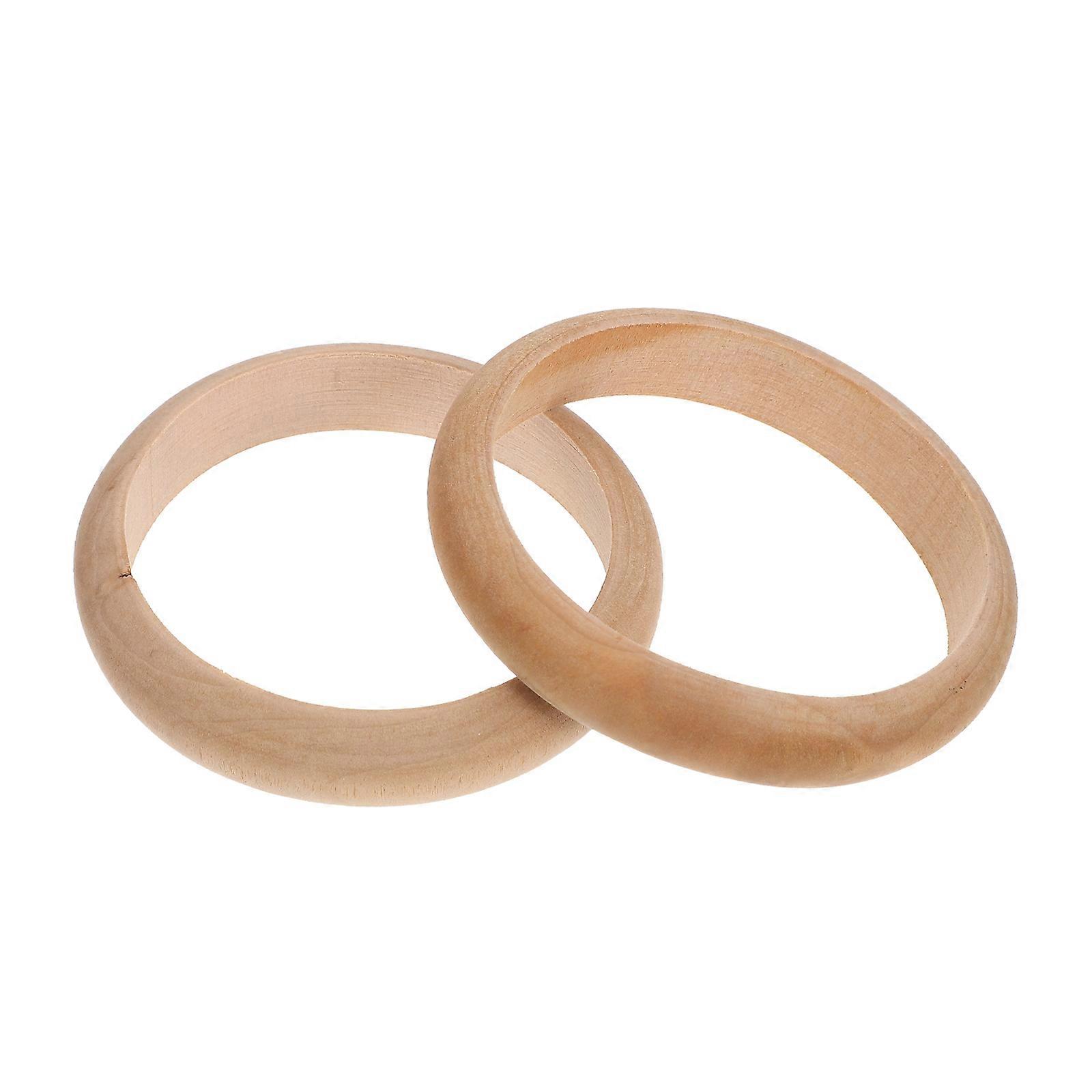 Wood Bangle Bracelets DIY Bracelets for Jewelry Making 4Pcs Set