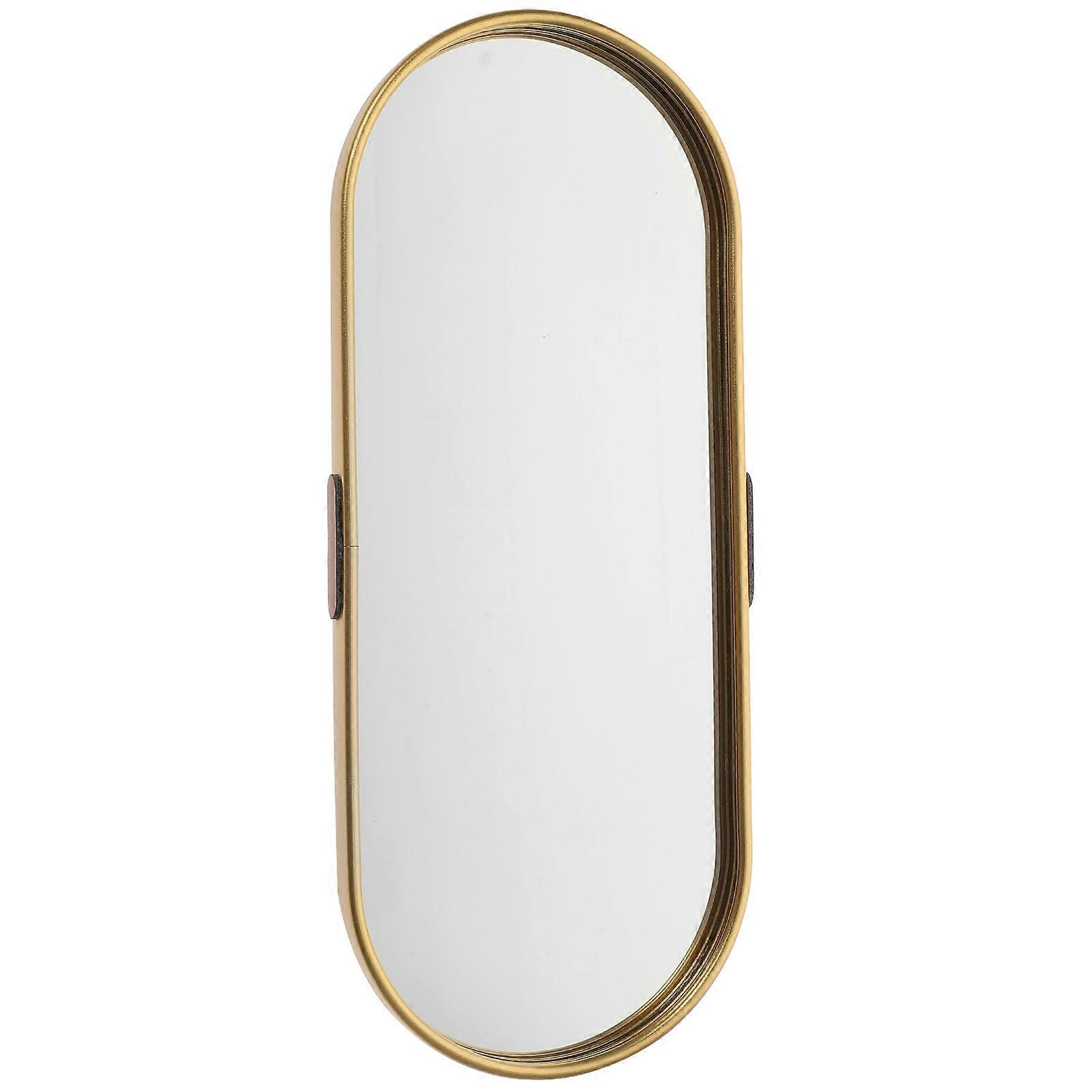 Chic Rectangular Makeup Tray For Cosmetics And Small Items In Golden Color Designed For Space-saving 4Pcs