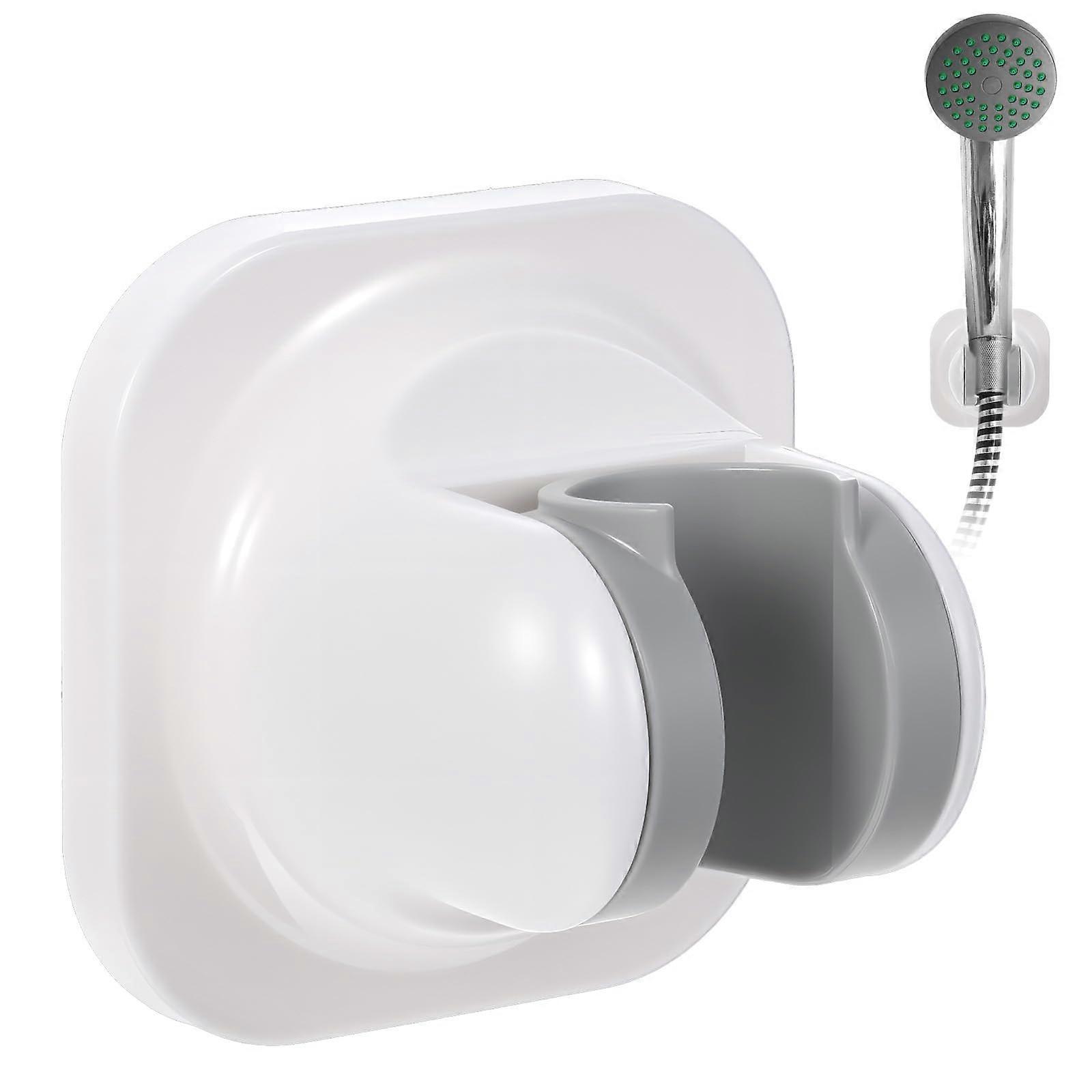 Adhesive Shower Head Holder No Drill Wall Mount Adjustable for RV Bathroom Universal White