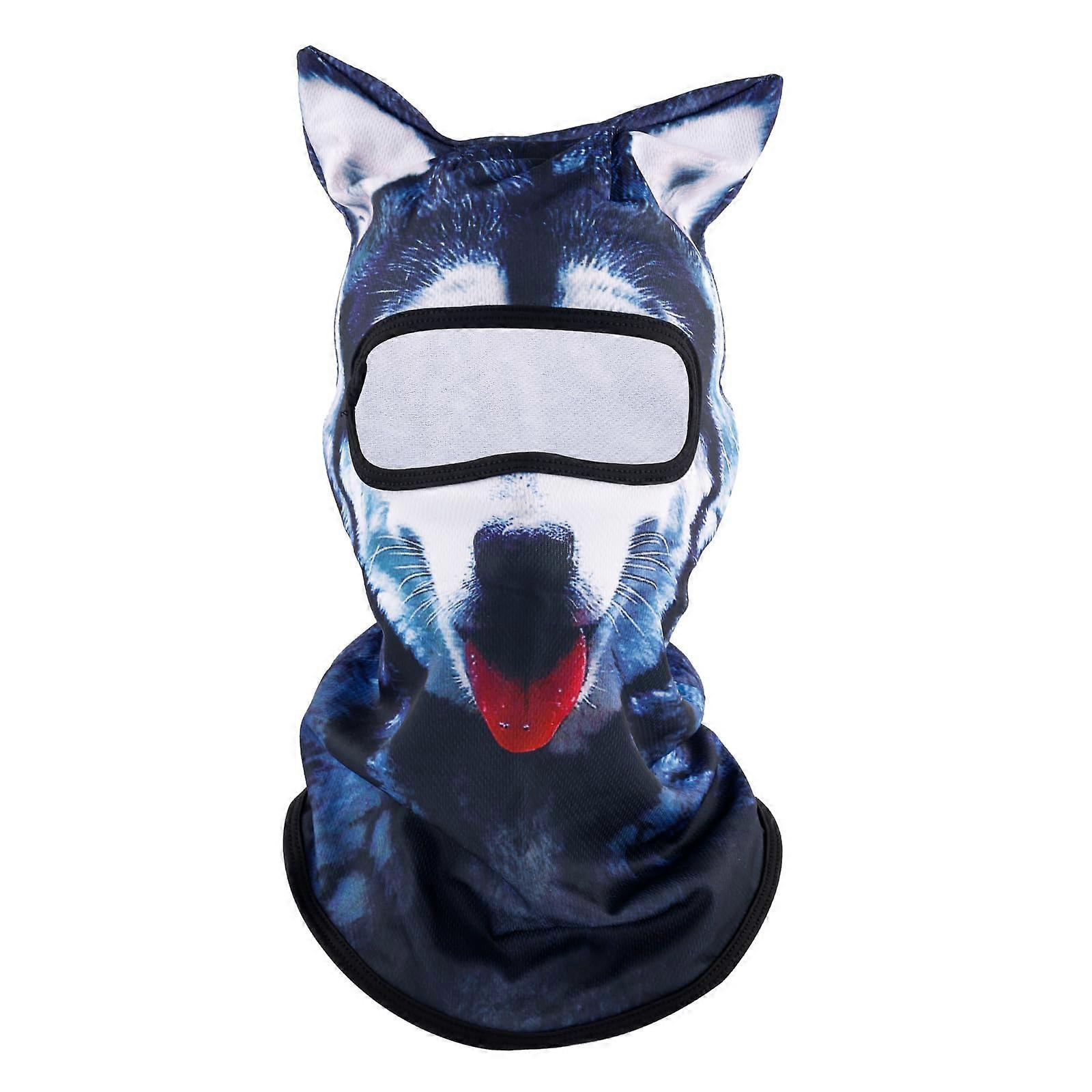 Husky Face Mask Ski Balaclava with Realistic 3D Design, Breathable Full Face Sun Protection