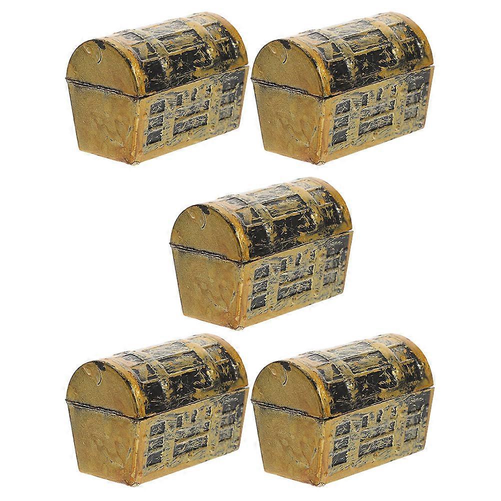 Mini Treasure Box Plastic Treasure Chest for Decoration 5Pcs Set