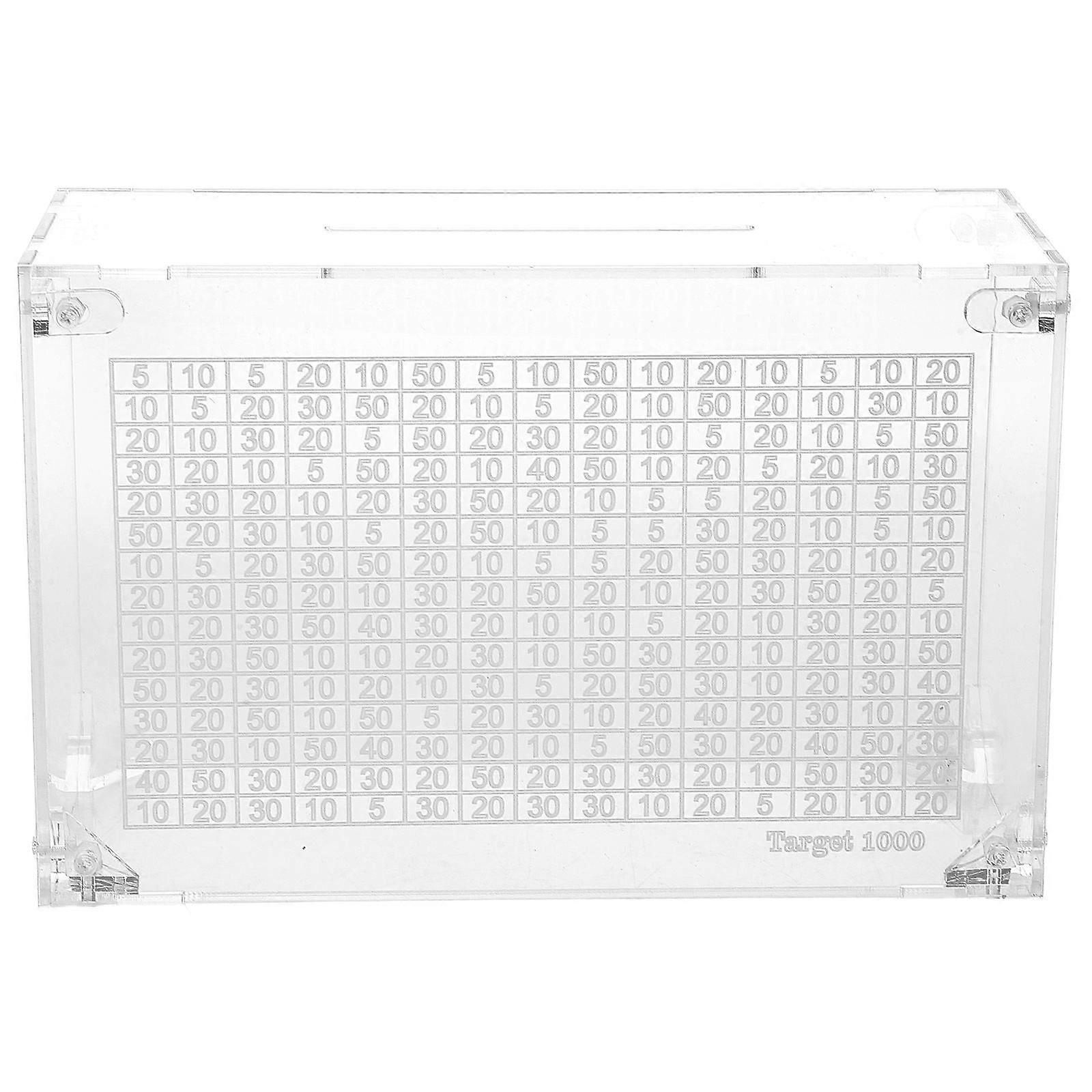 Transparent Acrylic Money Saving Box for Storage