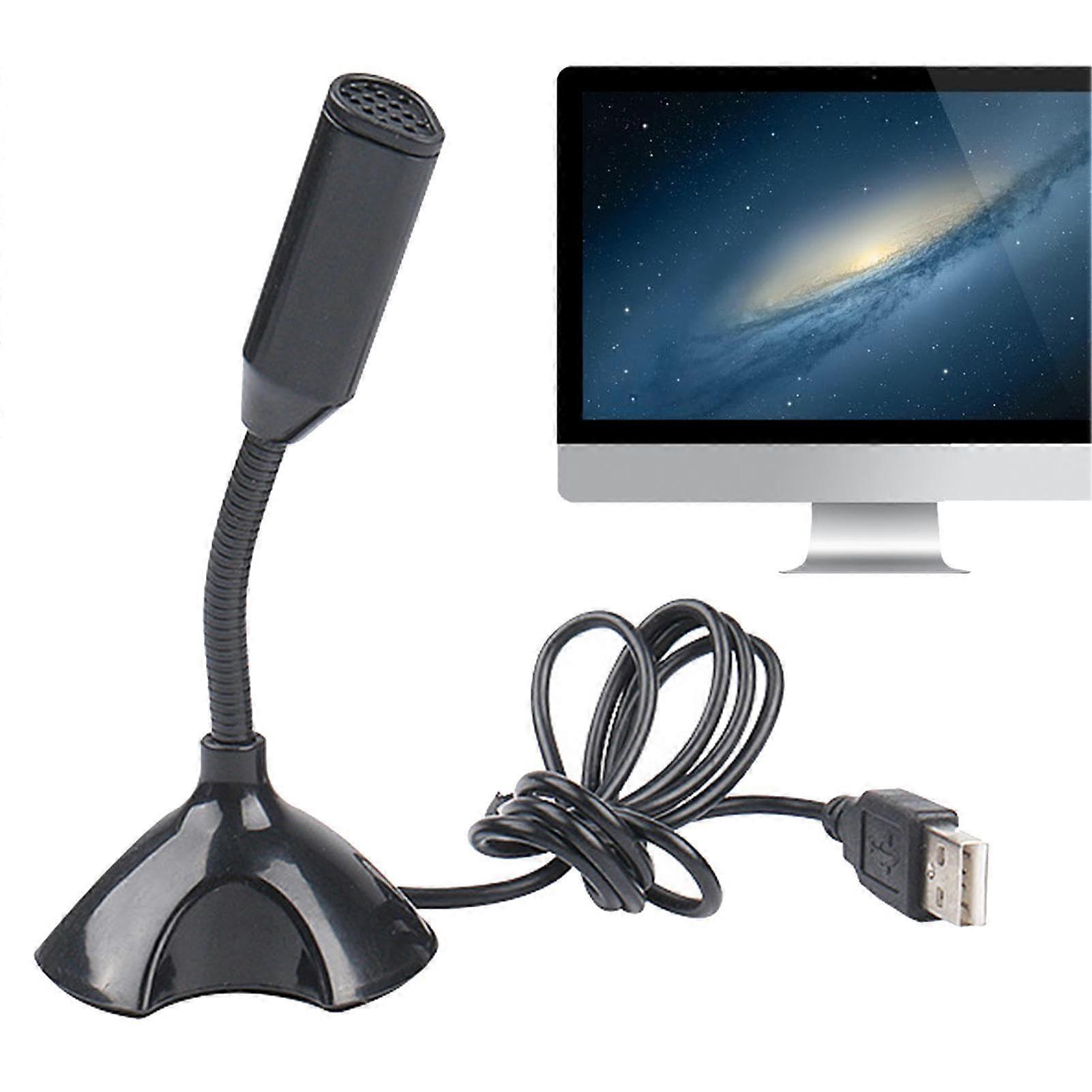 USB Computer Microphone, Noise Cancelling Condenser For PC, Plug And Play USB Mic, Studio Quality Audio Recording, Black