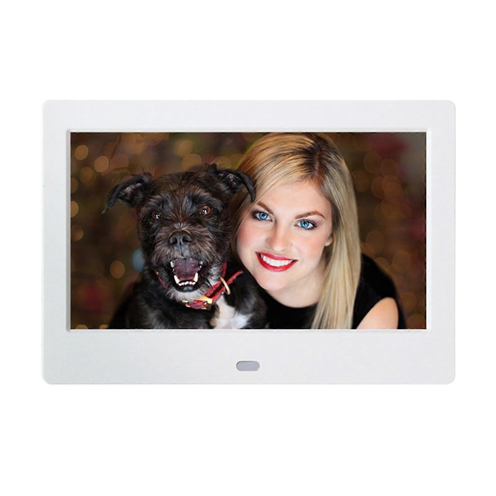 7 Inch LED Screen Digital Photo Frame 800x480 Resolution Music Video Player White Remote Control Electronic Album