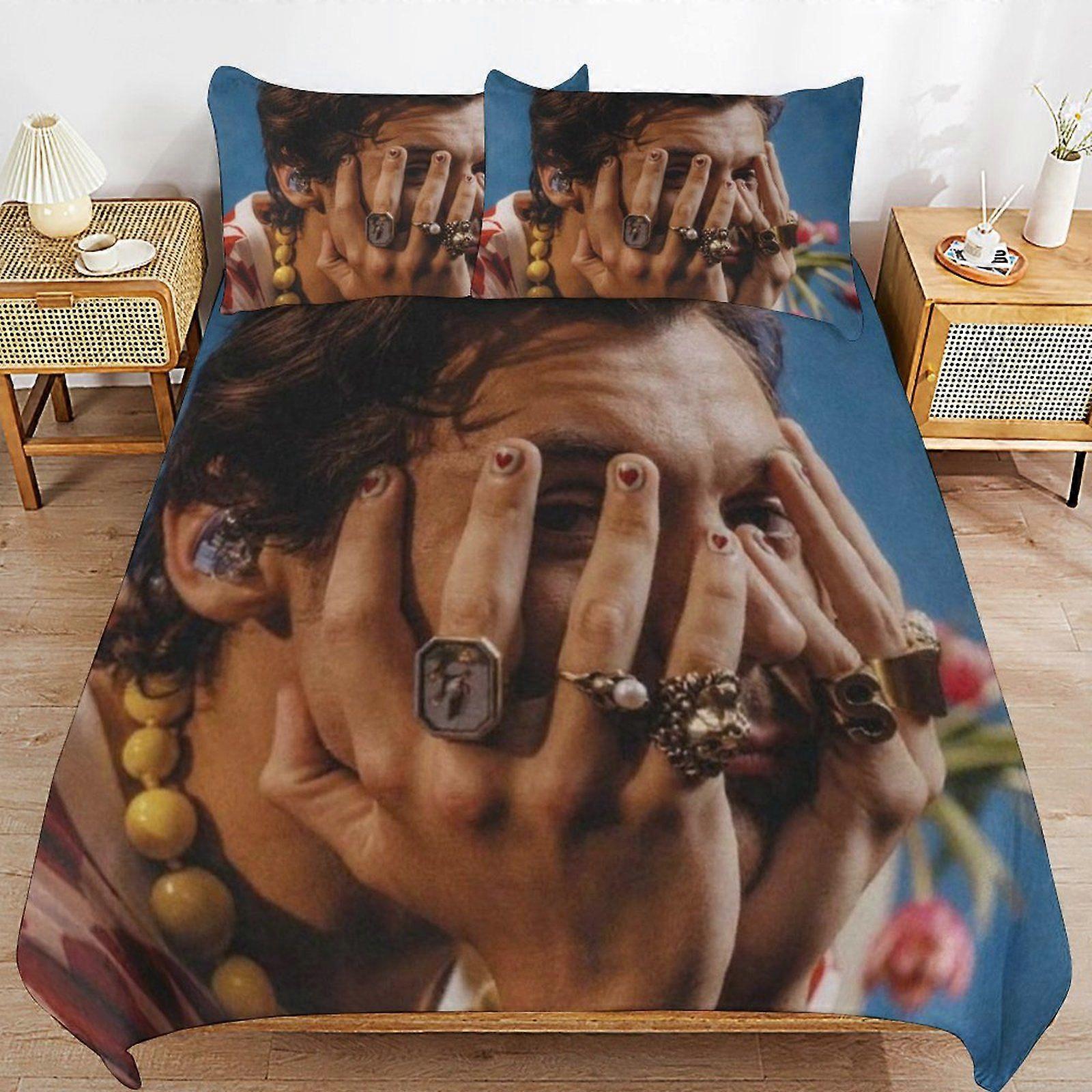 Harry styler Modern Handling Practical Sleep Set Durable Threaded Design Zipper Duvet Cover Sets Essential