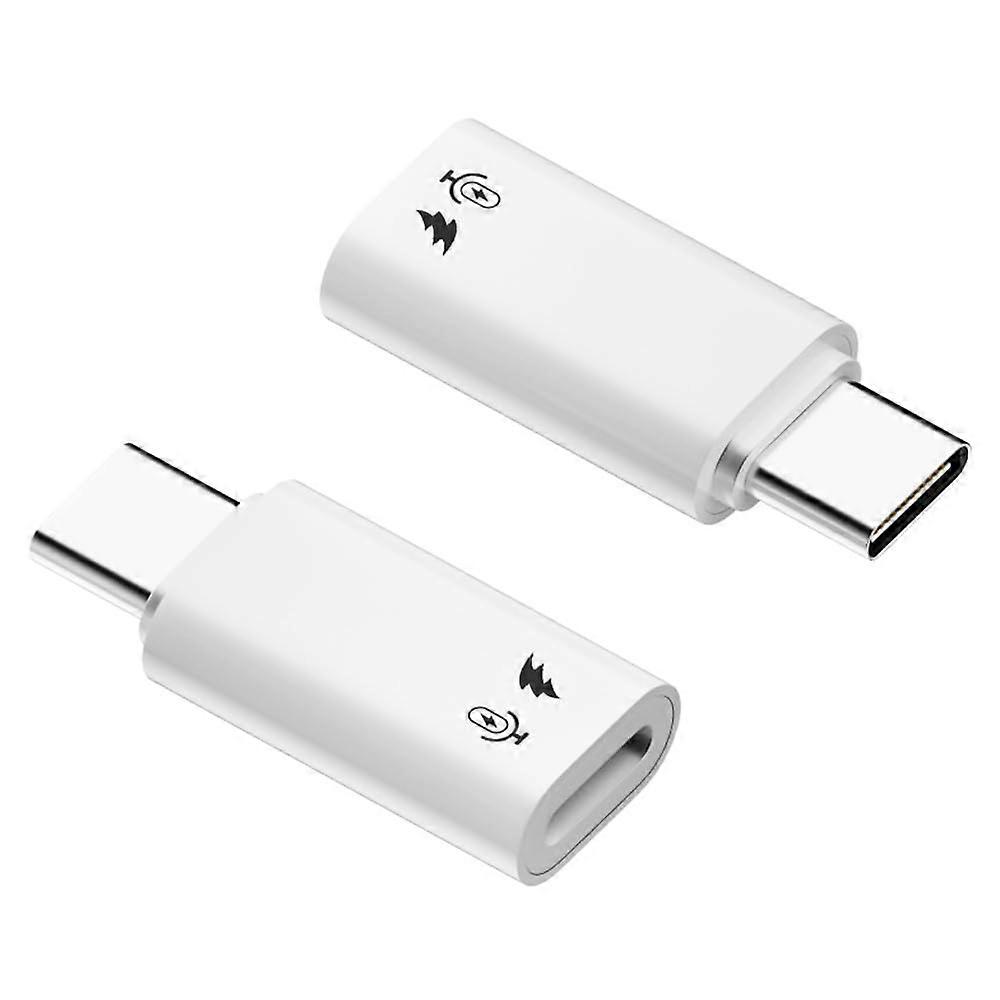 USB C to Lightning Microphone Adapter 2 Pack, Fast Charging and Audio, MultiDevice Compatible, White