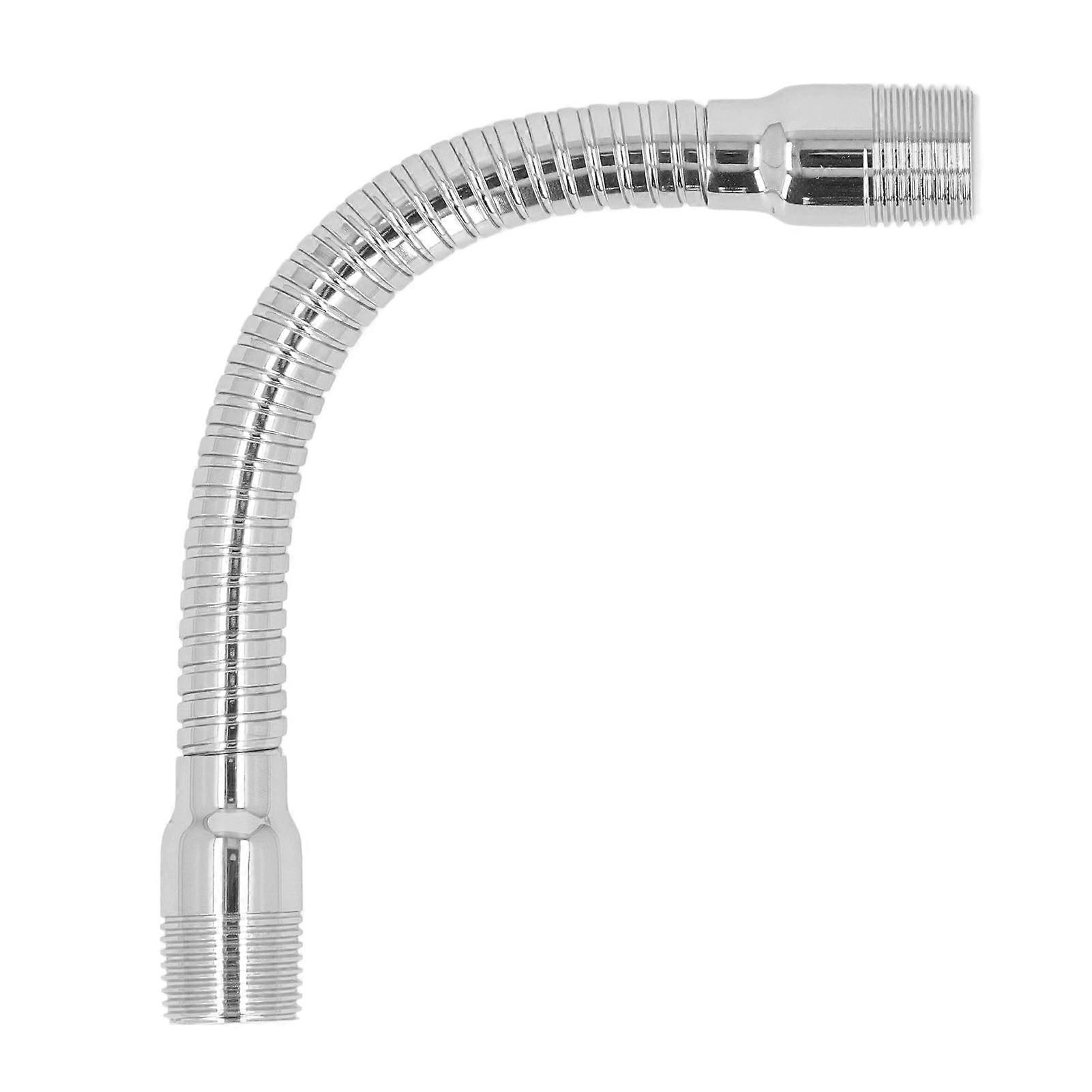 Adjustable Stainless Steel Shower Arm Extension with Rotatable Swivel for Flexible Height Adjustment