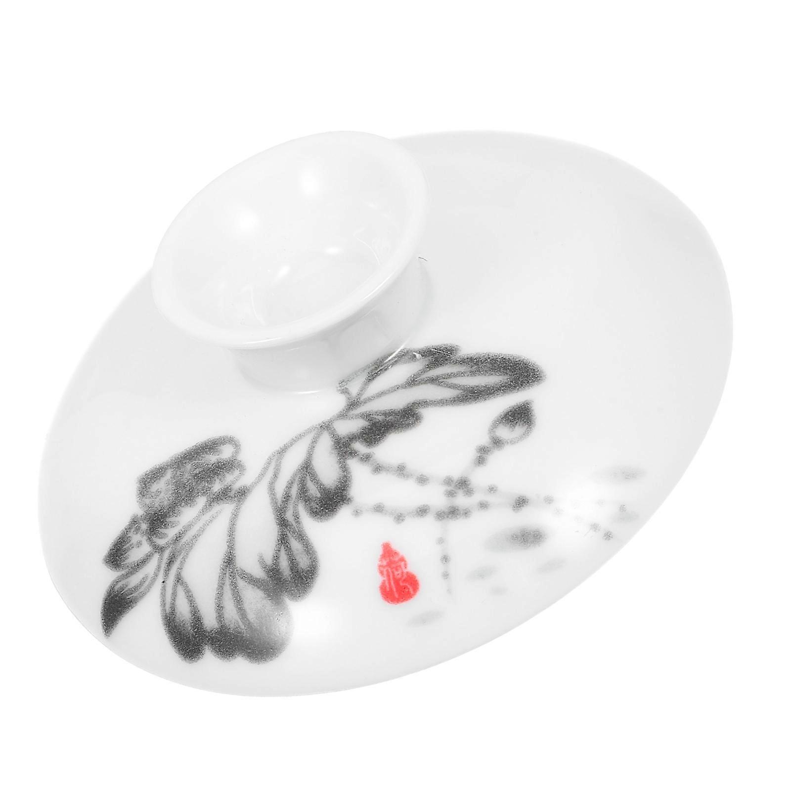 Universal Fitment Ceramic Tea Cup Lid Temperature Retention Accessory For Tea Drinking 1Pack