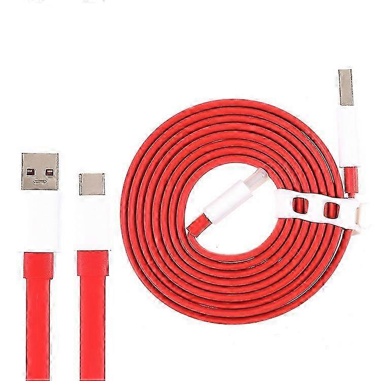 25-26 ONEPLUS 1.5m Dash Charge Type-C Flat Cable 4A USB Fast Charge Data Cable Compatible For OnePlus 6/5/5T/3/3T