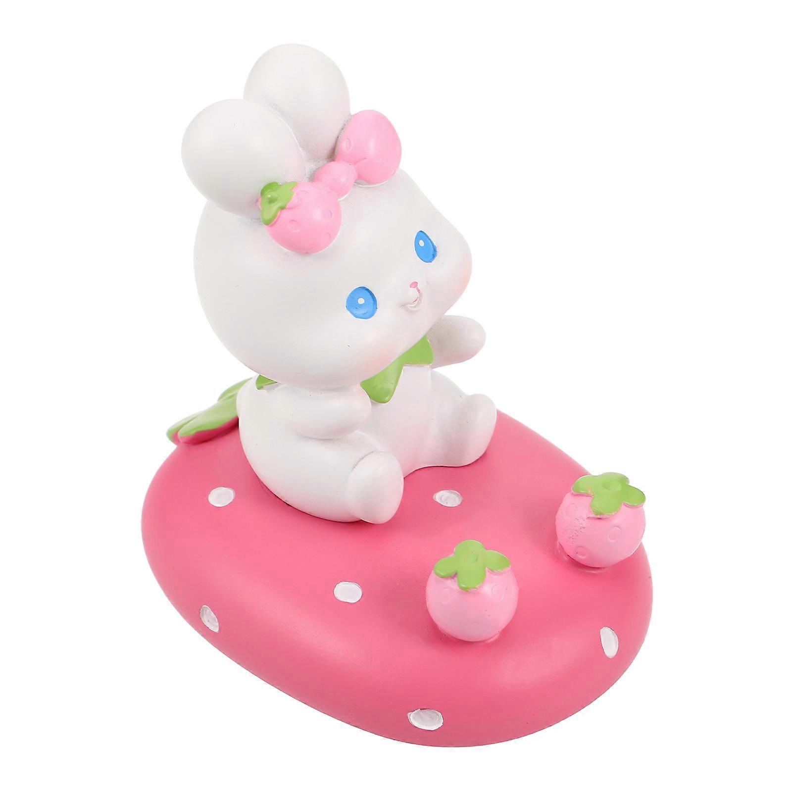 Animal Phone Holder Desk Stand 2Pcs Multi Function Resin Rabbit