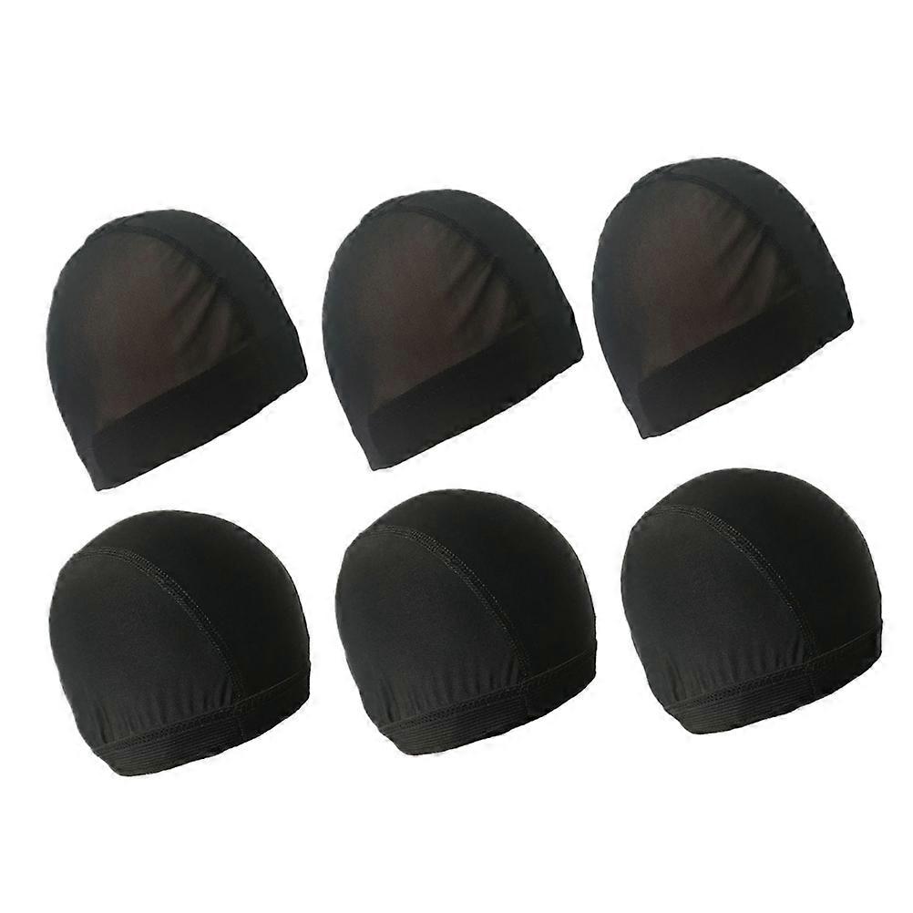 Black Wig Hair Net for Wig Use U Shape Elasticated 6Pcs Pack