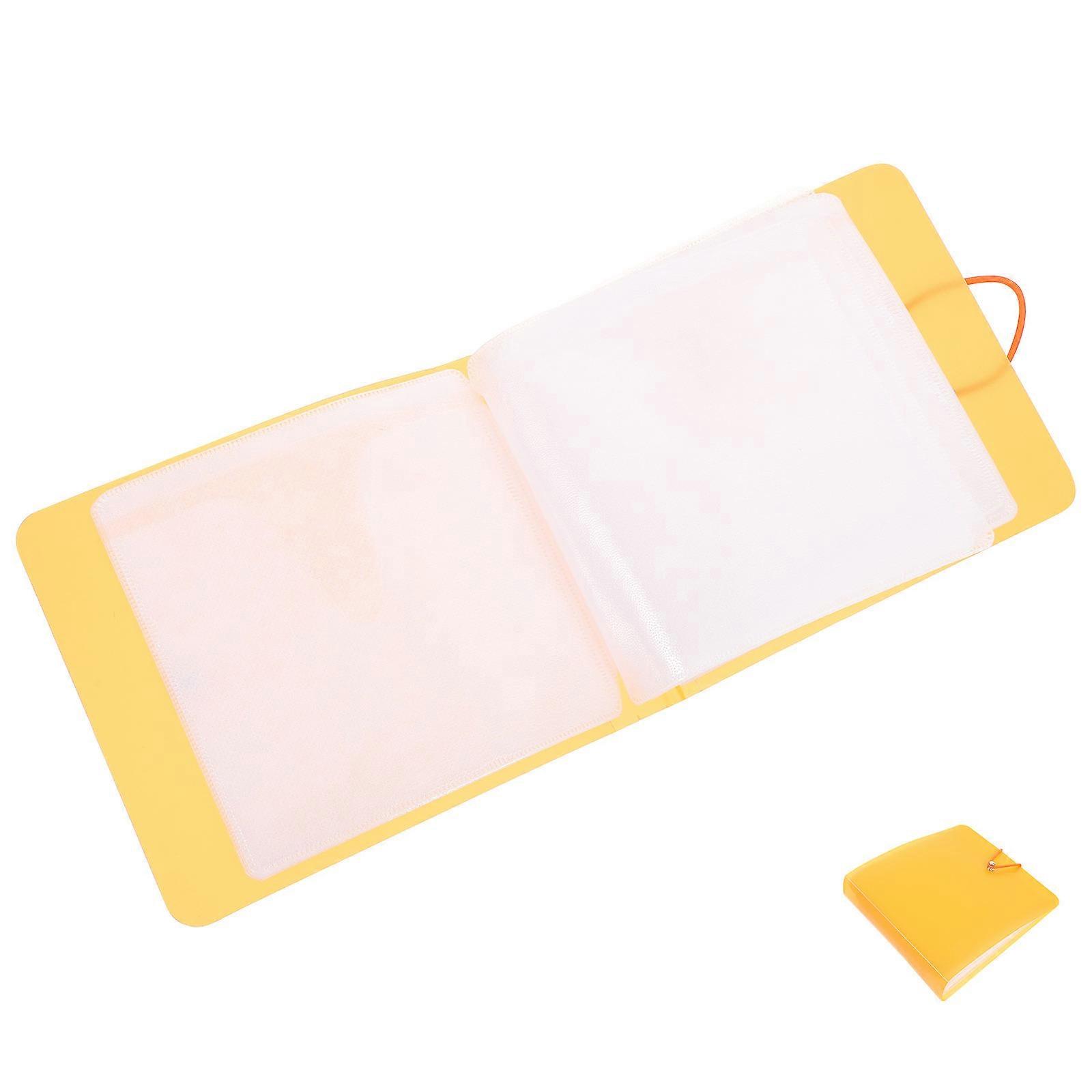 Cd Organizer Binder for Storage Use with Smooth Button Closure 2Pcs Orange