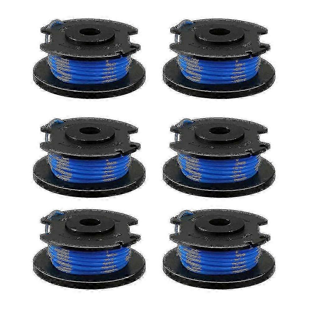 6 Pack Replacement Spools For Ryobi One+ Ac14rl3a Cordless Trimmers 25-26