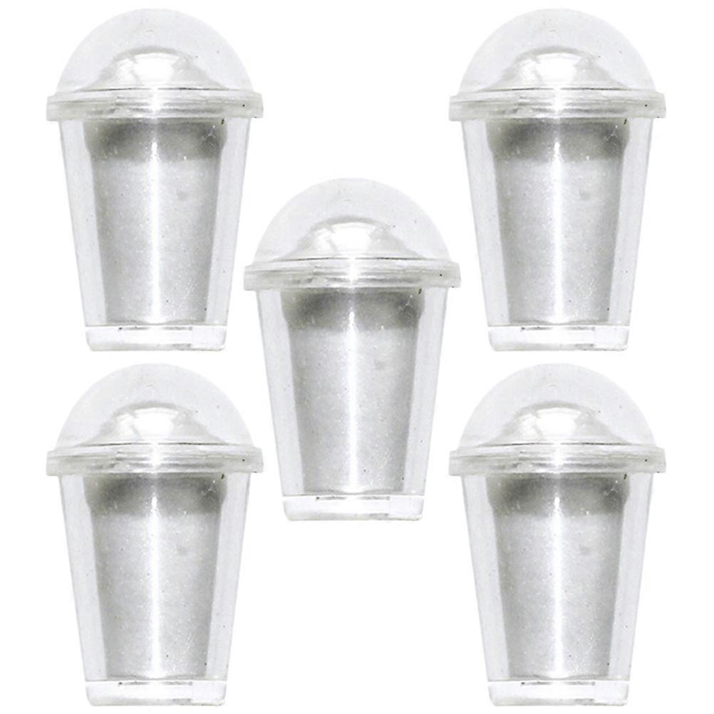 Mini Coffee Cups Miniature Cups for Decor 5Sets White Resin Simulation