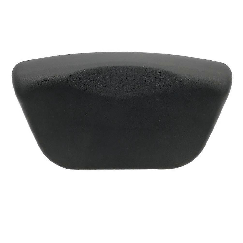 Bath Pillow with Suction Cups Ergonomic Neck Support Waterproof Black Spa Cushion for Bathtub